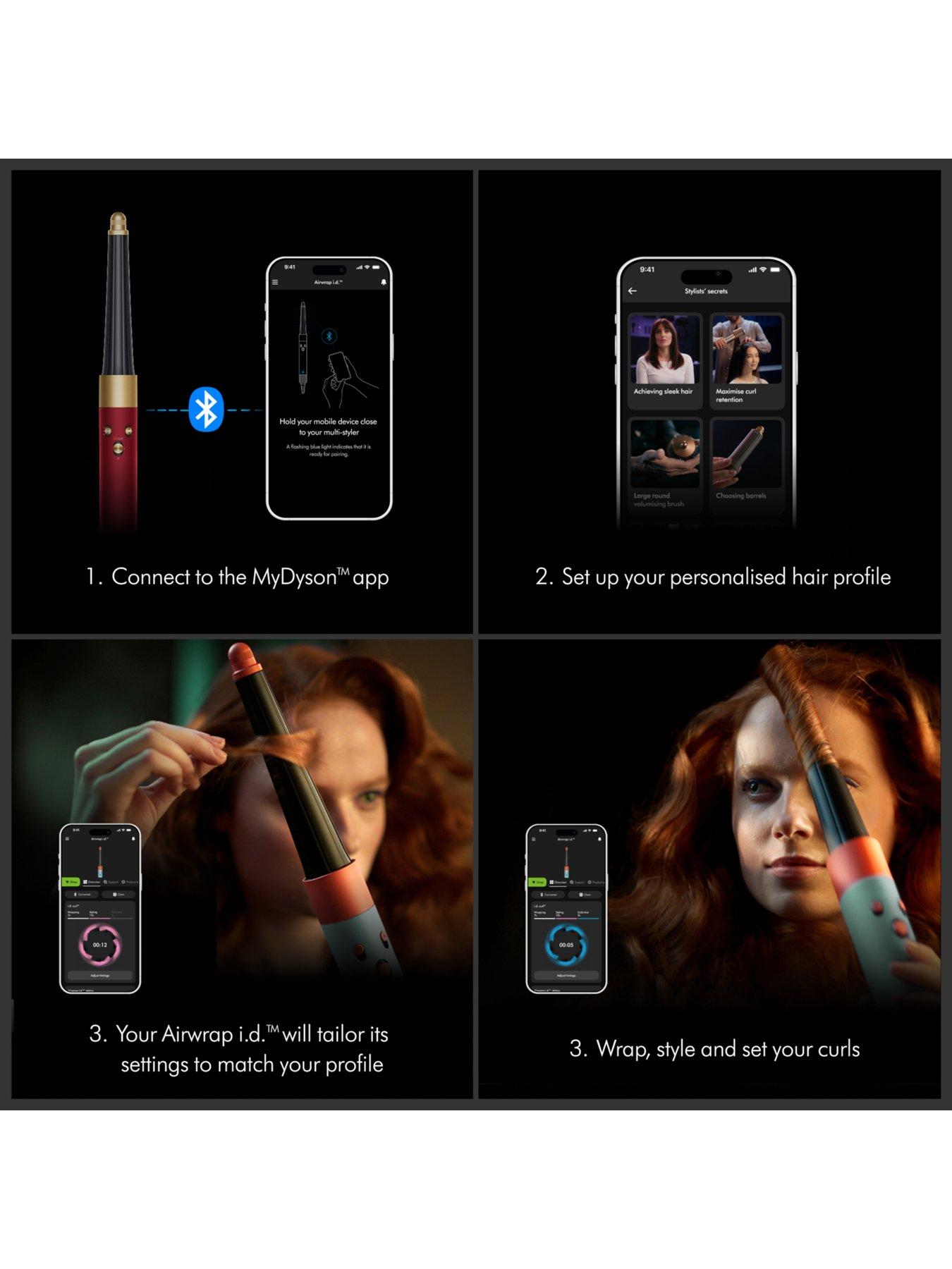 Image 4 of 7 of Dyson Airwrap i.d multi-styler and dryer, Straight and Wavy, Red Velvet/Gold