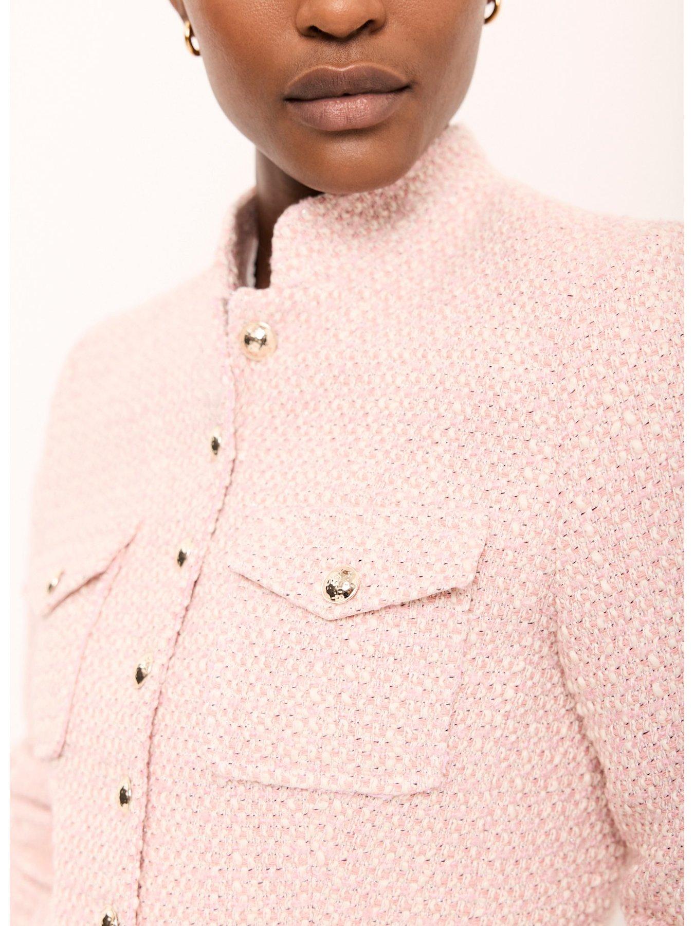 Mint Velvet Boucle Jacket - Pink | Very