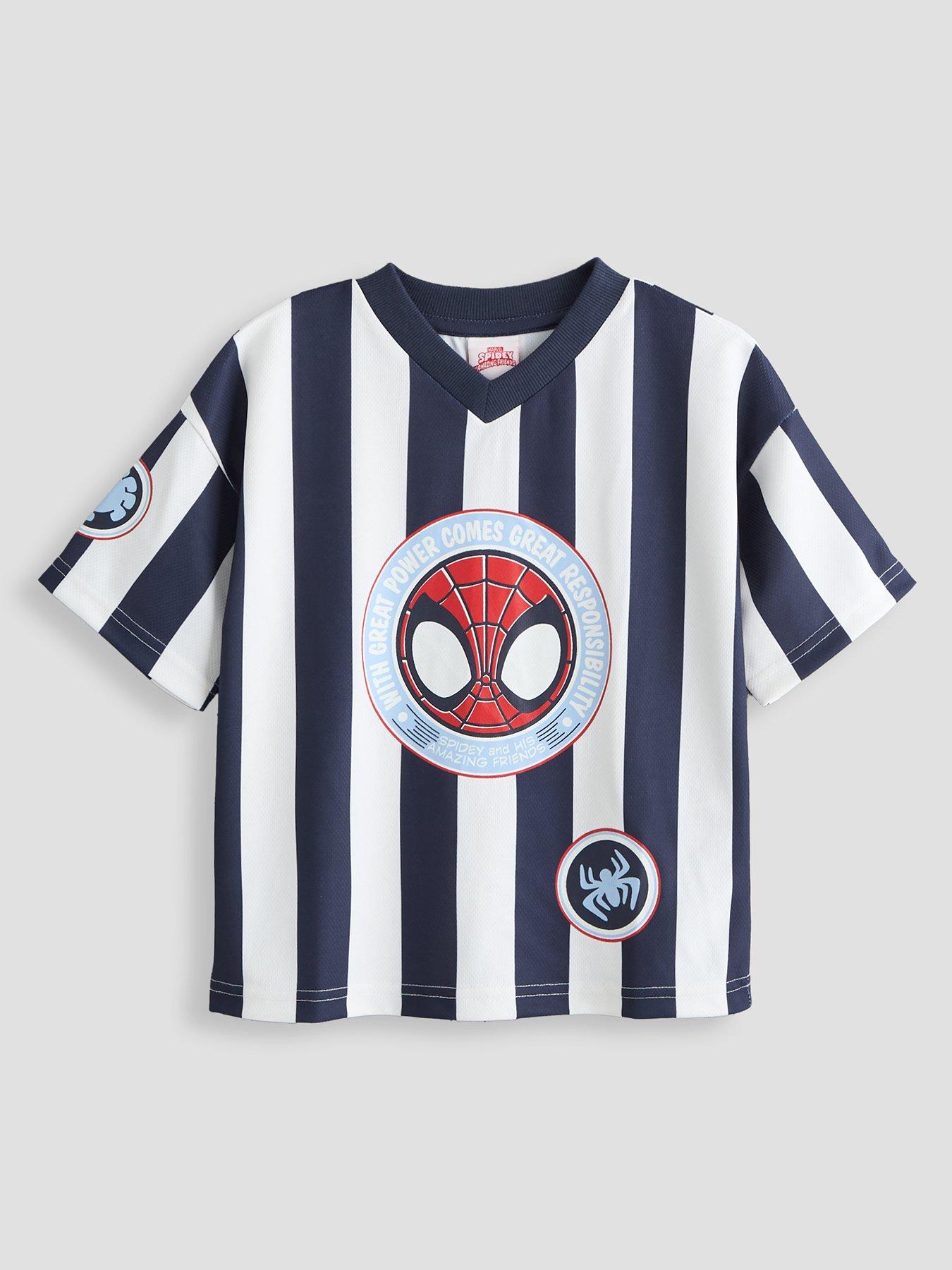 The Very Collection Spiderman Marvel Sports Stripe T-Shirt