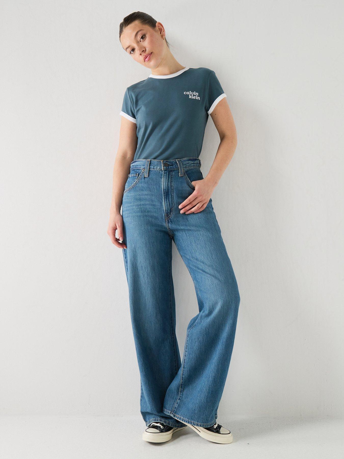 Image 3 of 5 of Calvin Klein Jeans Jeans Embroidered Logo Ringer T-shirt - Dark Grey
