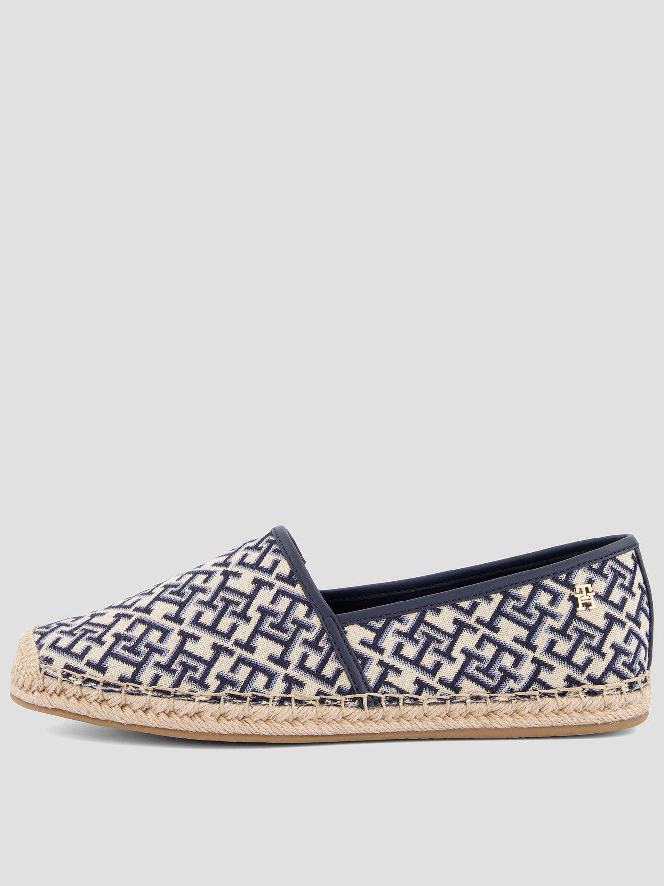 Tommy Hilfiger Th Monogram Jacquard Espadrille, Blue, Size 39, Women