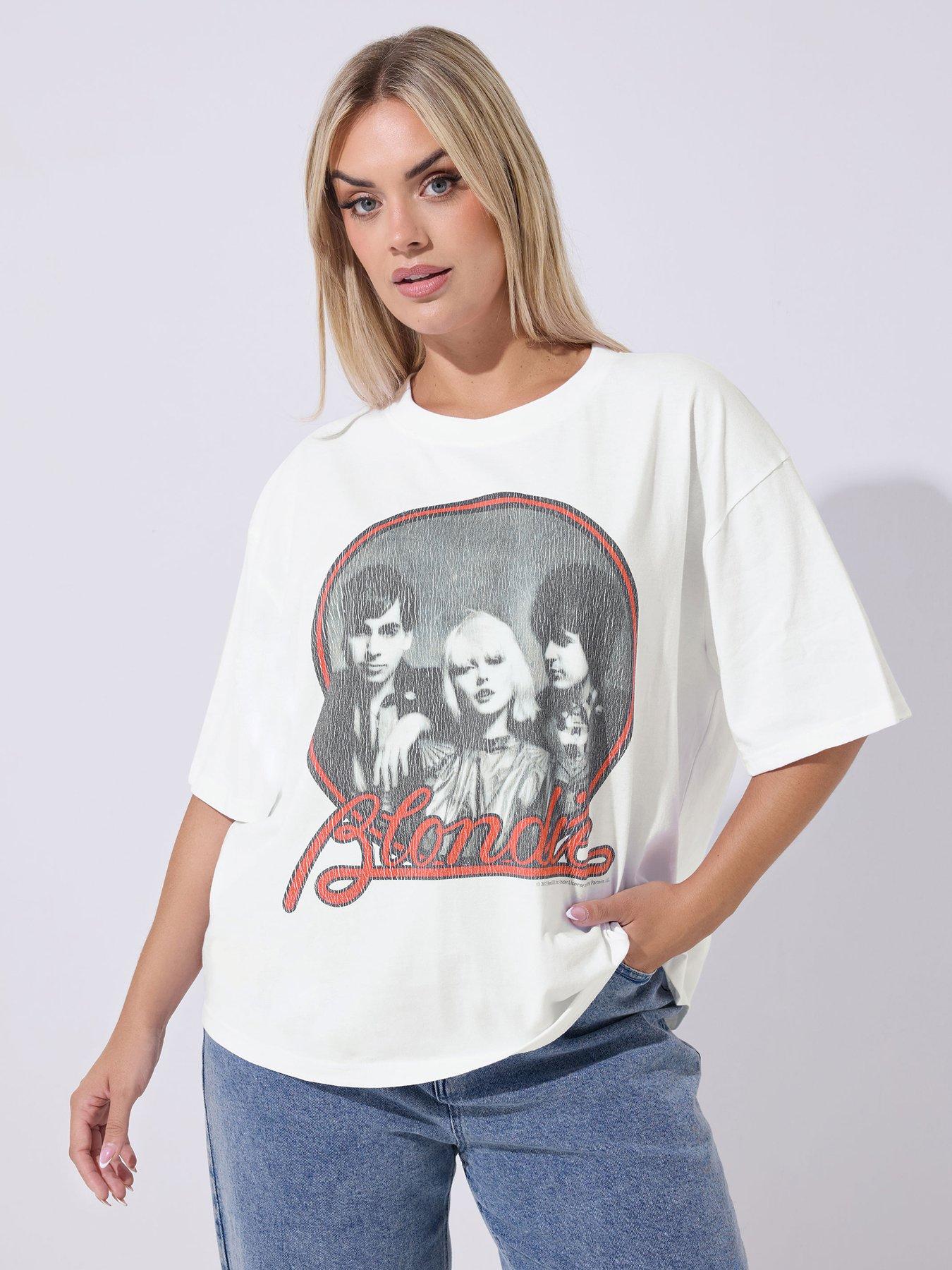 Image 1 of 5 of Yours Curve Blondie T-Shirt - White