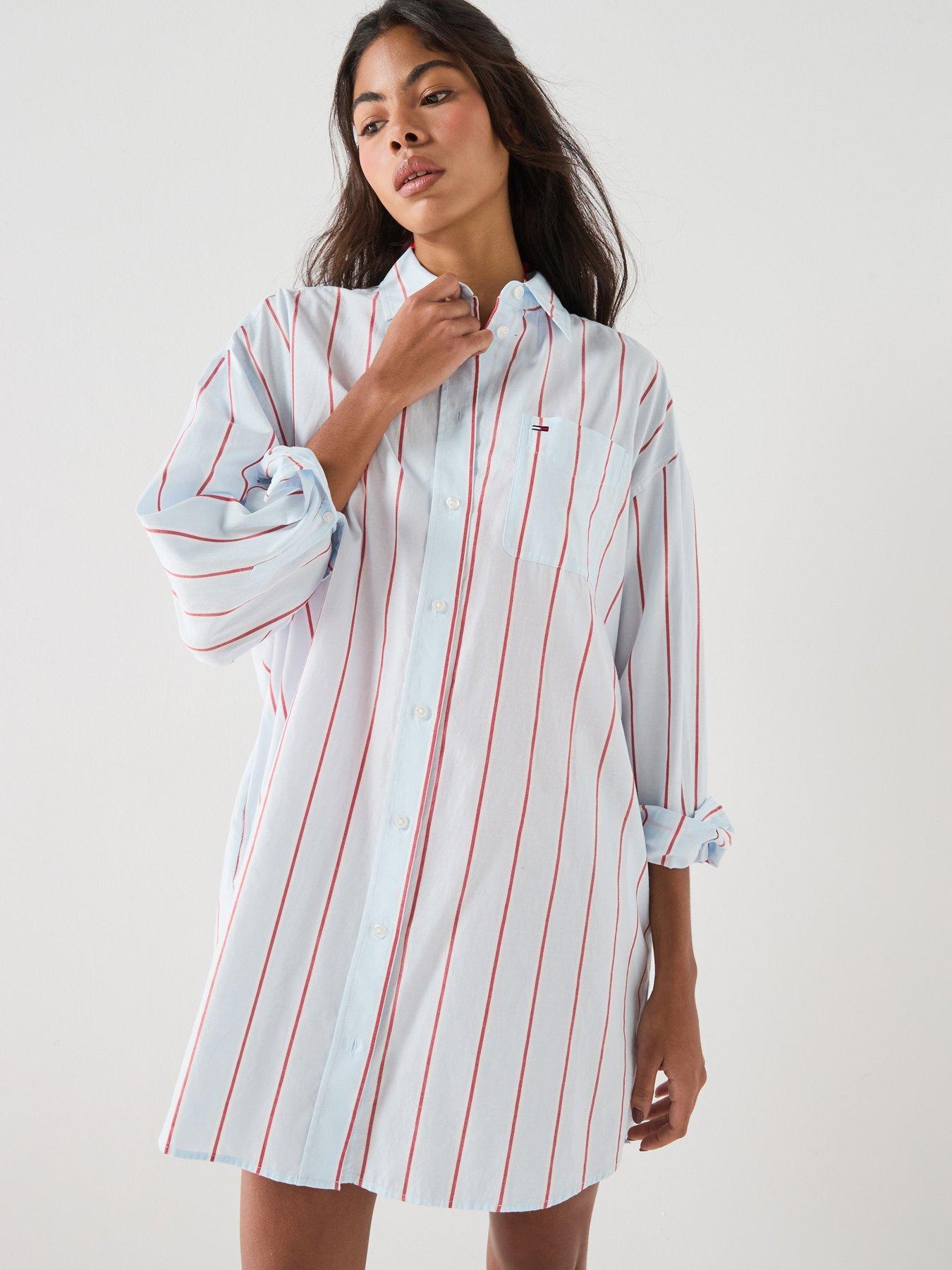 Tommy Jeans Shirt Dress, Blue, Size S, Women