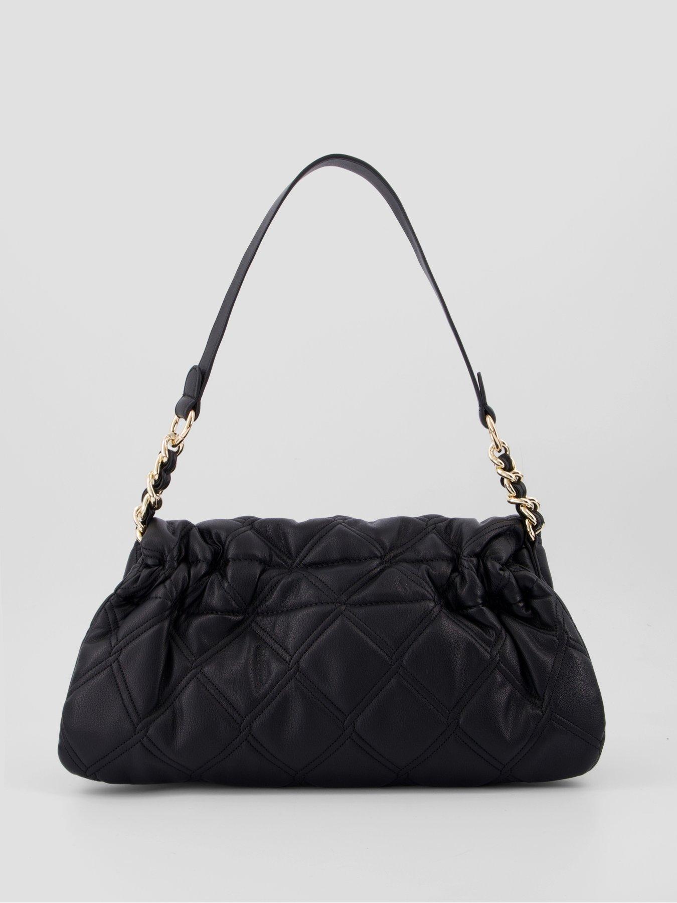 Image 4 of 6 of Tommy Hilfiger Quilted TH Monogram Shoulder Bag - Black