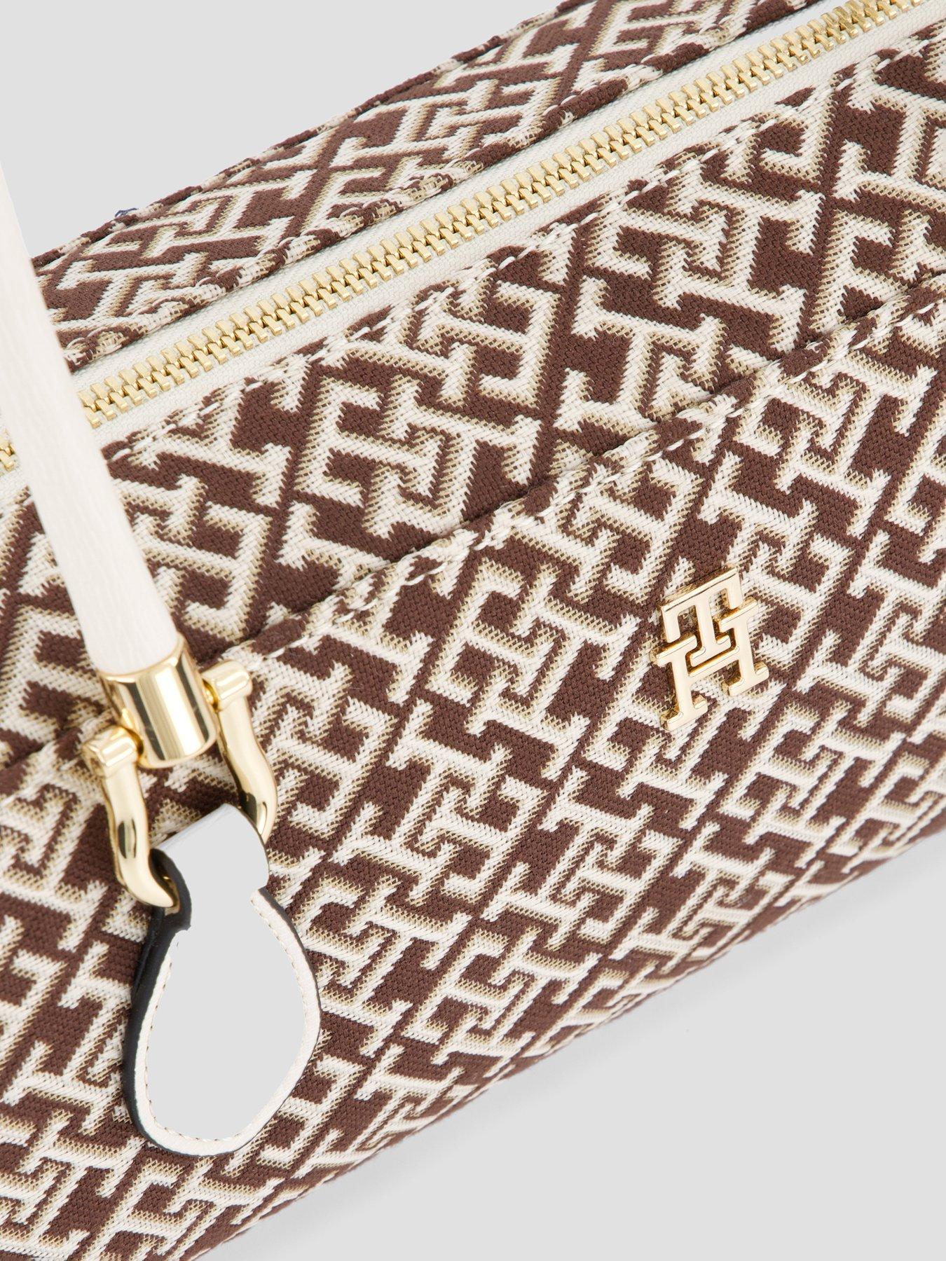Image 3 of 4 of Tommy Hilfiger Textile Jacquard Rectangular Shoulder Bag - Beige