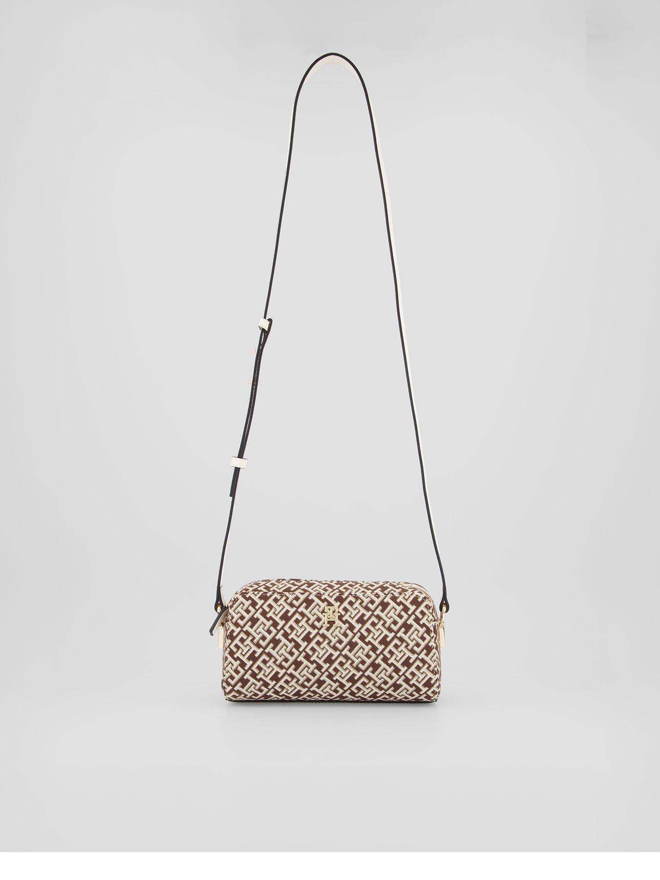 Tommy Hilfiger Monogram Jacquard Crossbody Camera Bag - Beige