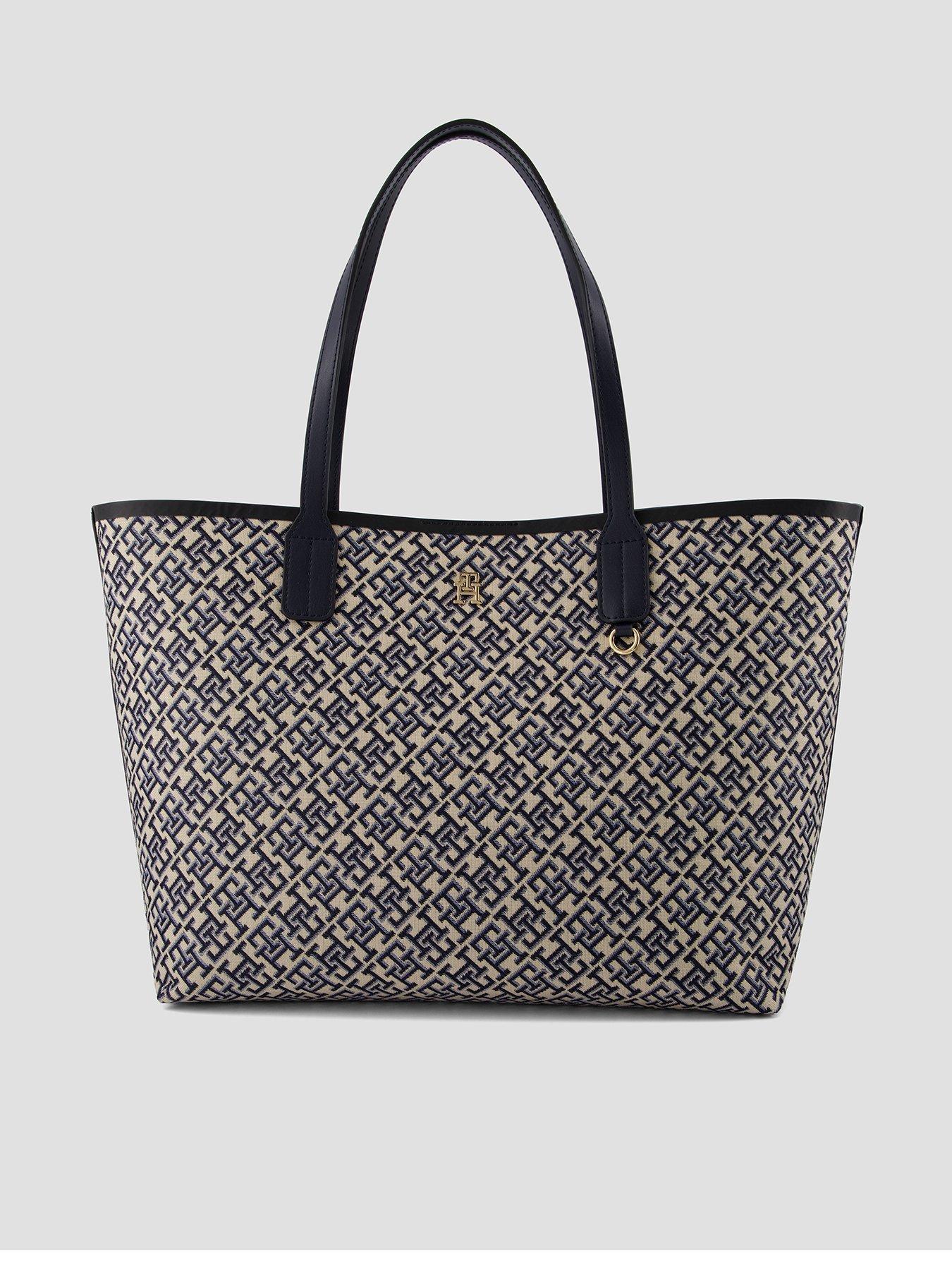 Tommy Hilfiger Icon TH Monogram Jacquard Tote Bag, Blue, Women