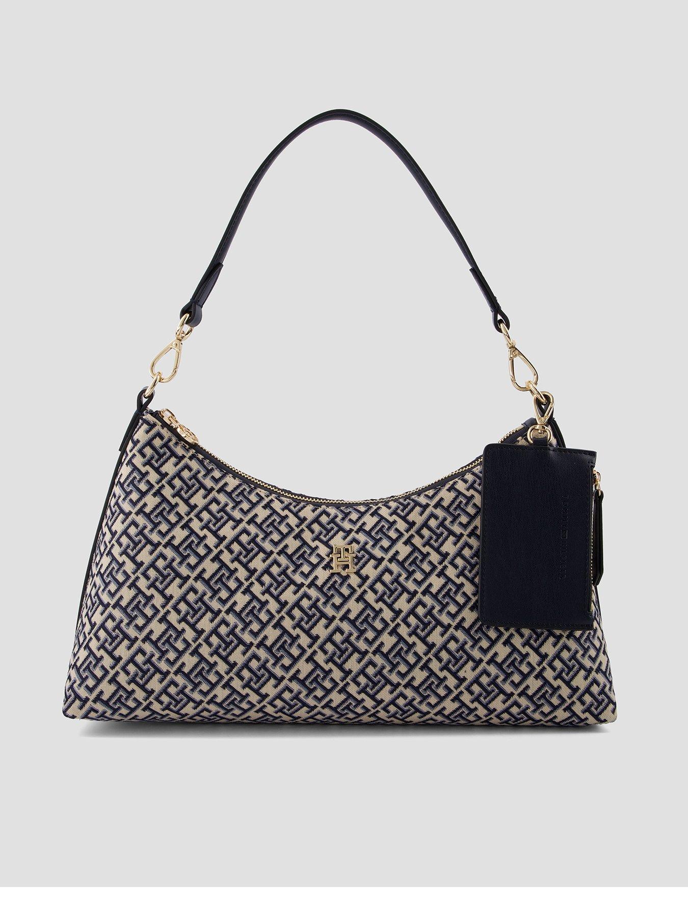 Tommy Hilfiger Icon Jacquard Shoulder Bag, Blue, Women