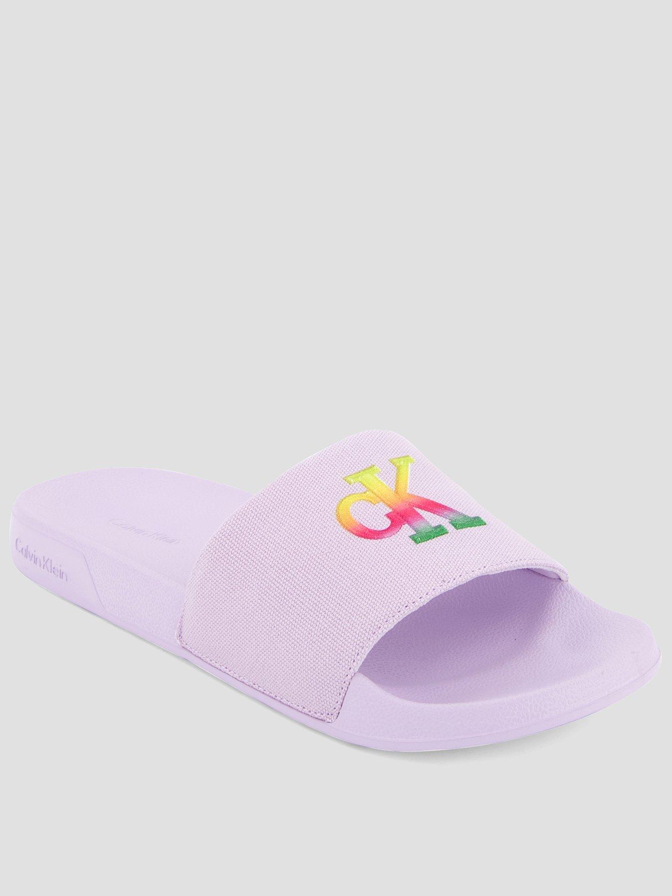 Image 1 of 7 of Calvin Klein Essential Pride Sliders - Purple
