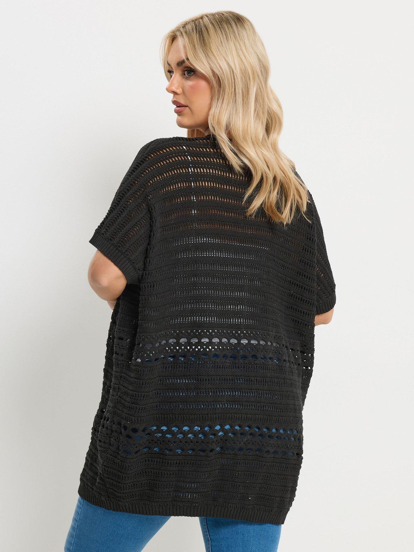 Image 2 of 5 of Yours Curve Kimono Cardigan - Black