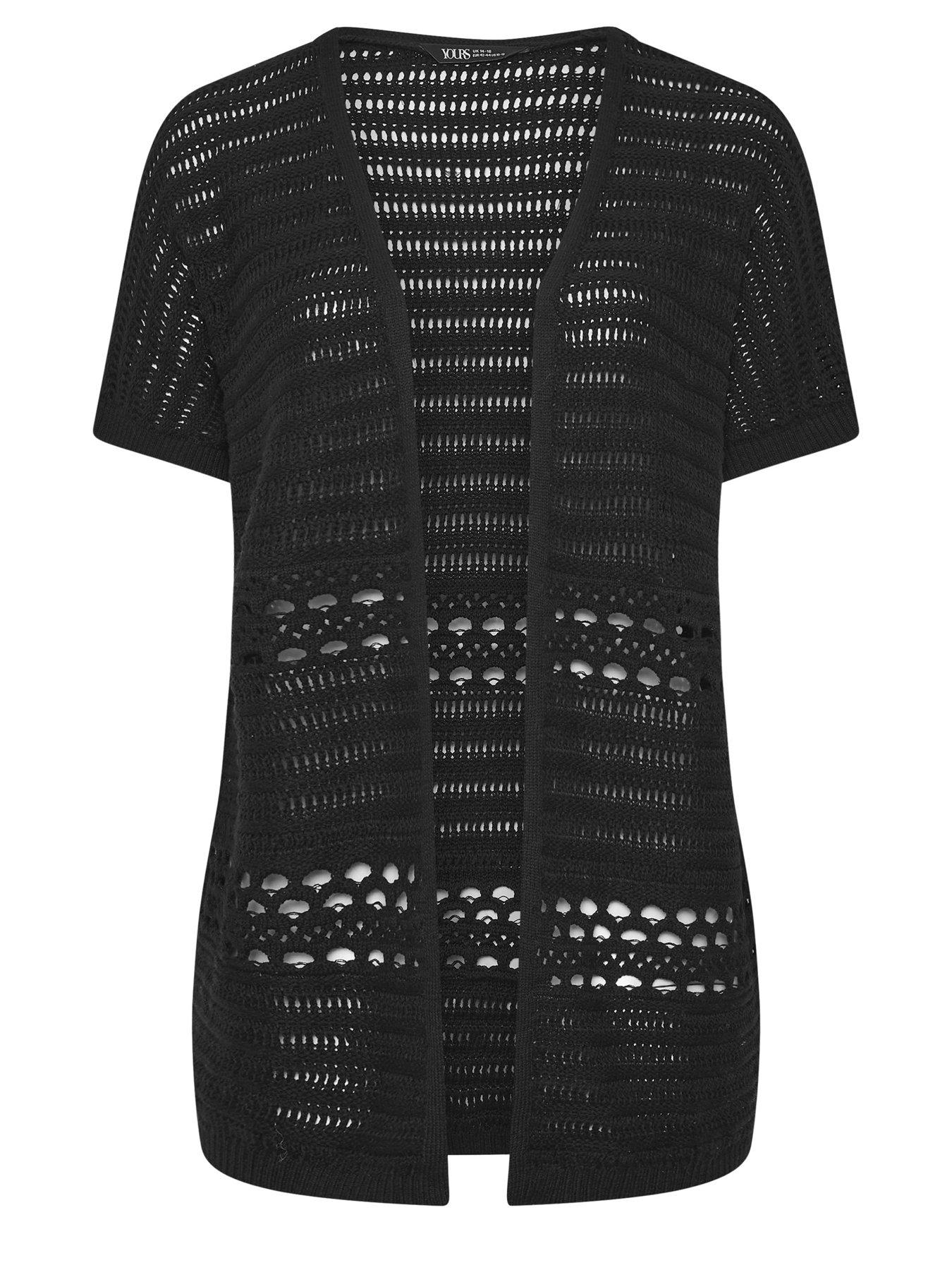 Image 5 of 5 of Yours Curve Kimono Cardigan - Black