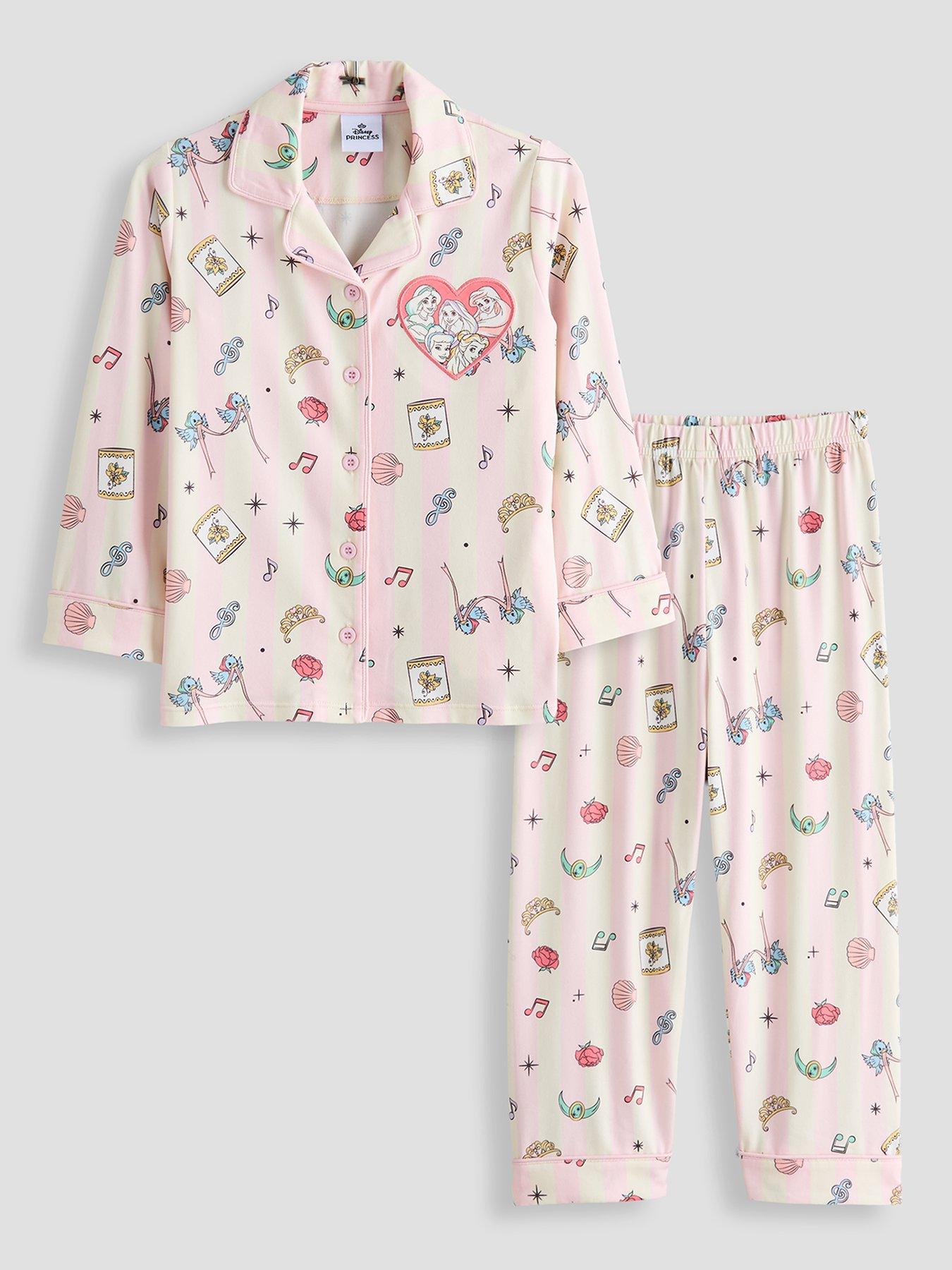 The Very Collection Disney Princess Button Down Pyjamas - Cream