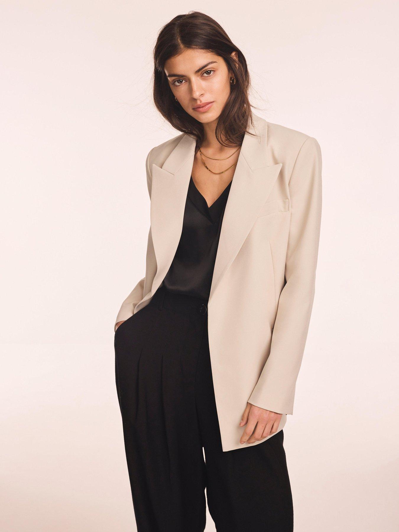 white christmas dresses Full Length Classic Tailored Coat - Ivory main image 0