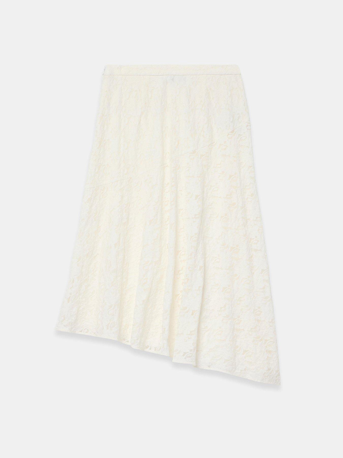 Image 6 of 6 of Mint Velvet Lace Skirt - Cream