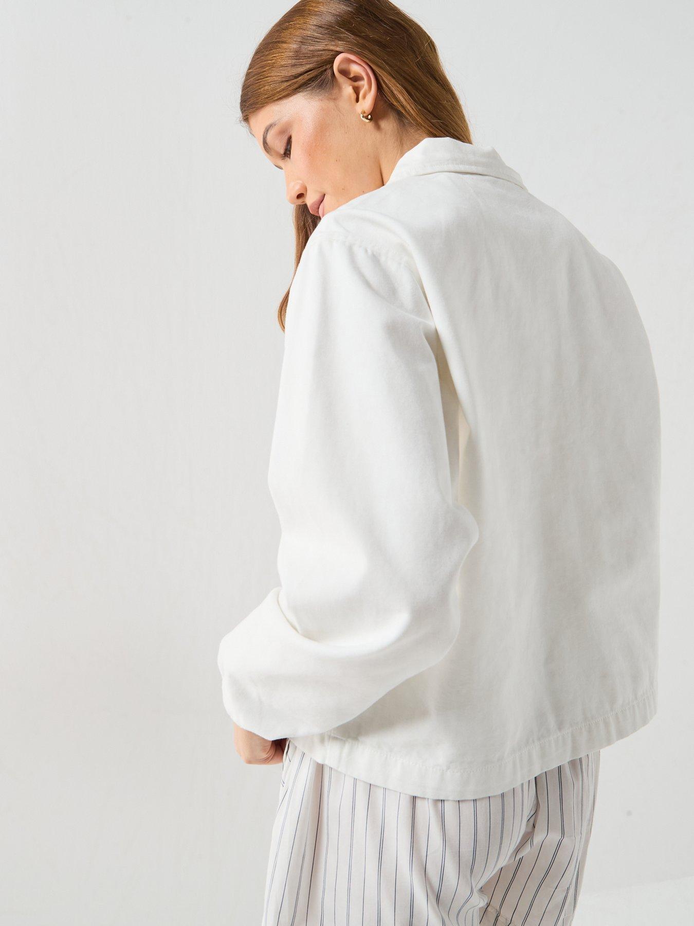 Image 2 of 6 of Tommy Jeans Peached Canvas Zip-Through&nbsp;Jacket - Cream