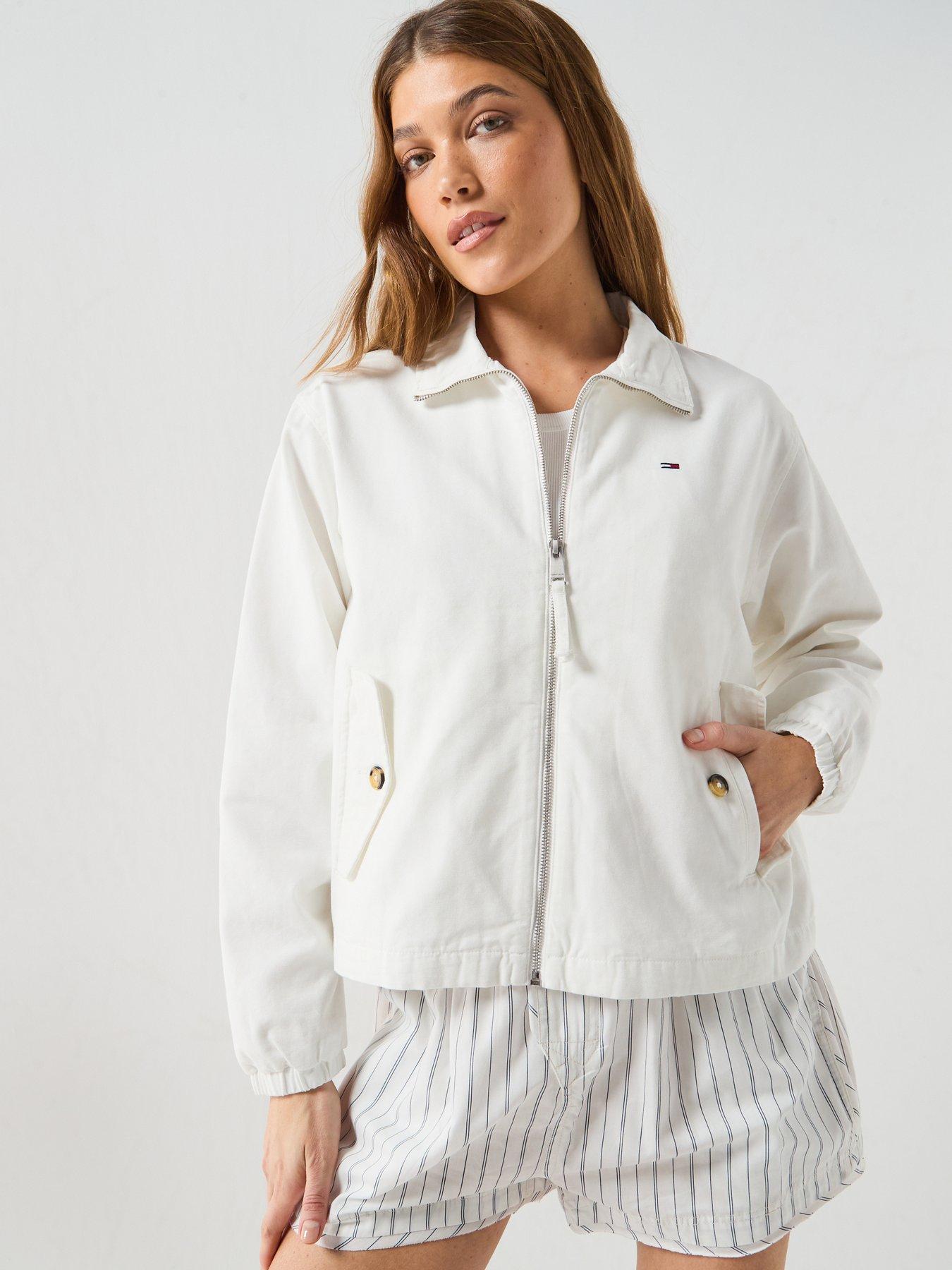 Image 6 of 6 of Tommy Jeans Peached Canvas Zip-Through&nbsp;Jacket - Cream