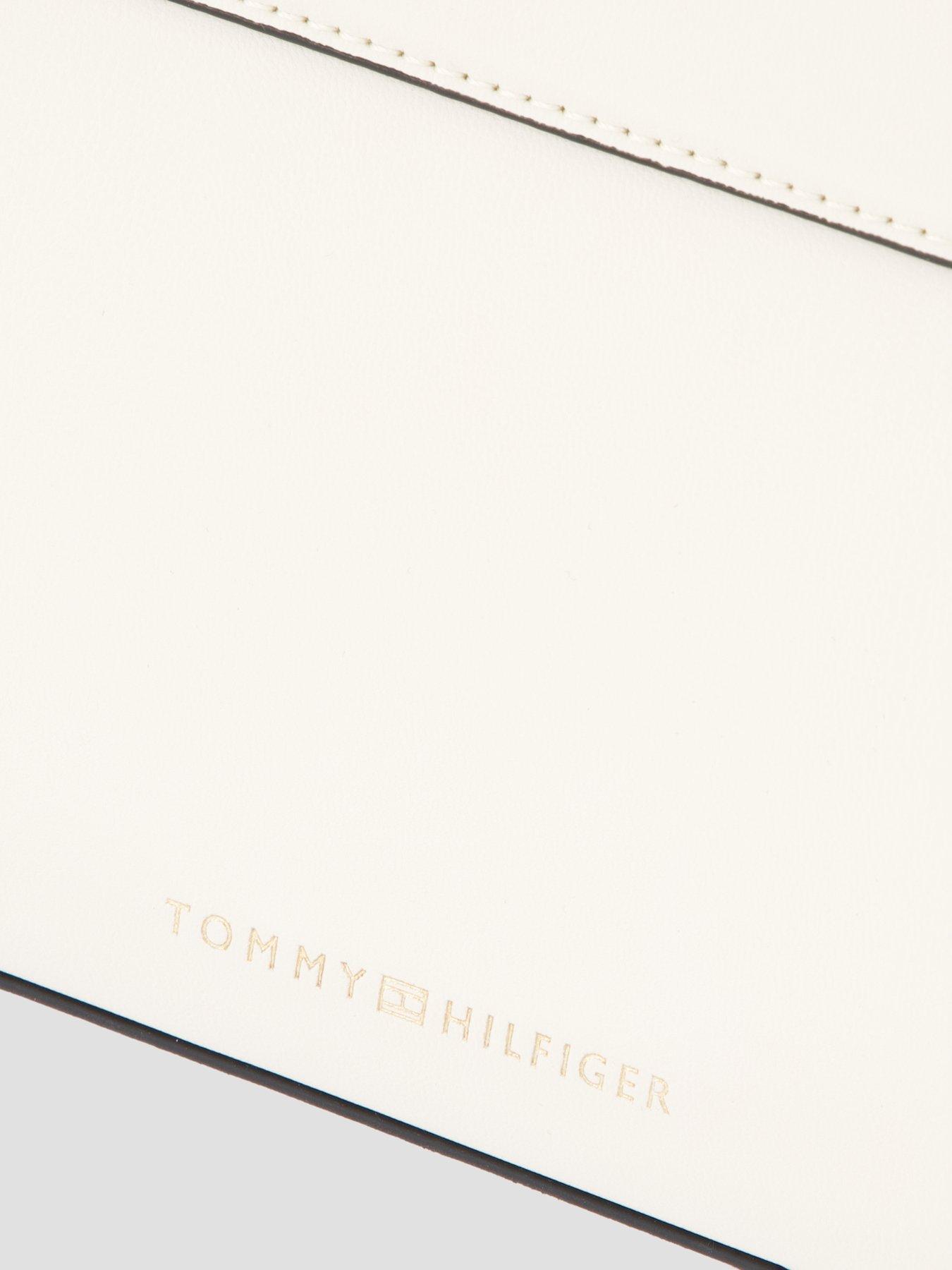 Image 3 of 4 of Tommy Hilfiger Modern Chain Monogram Clasp Clutch - Cream