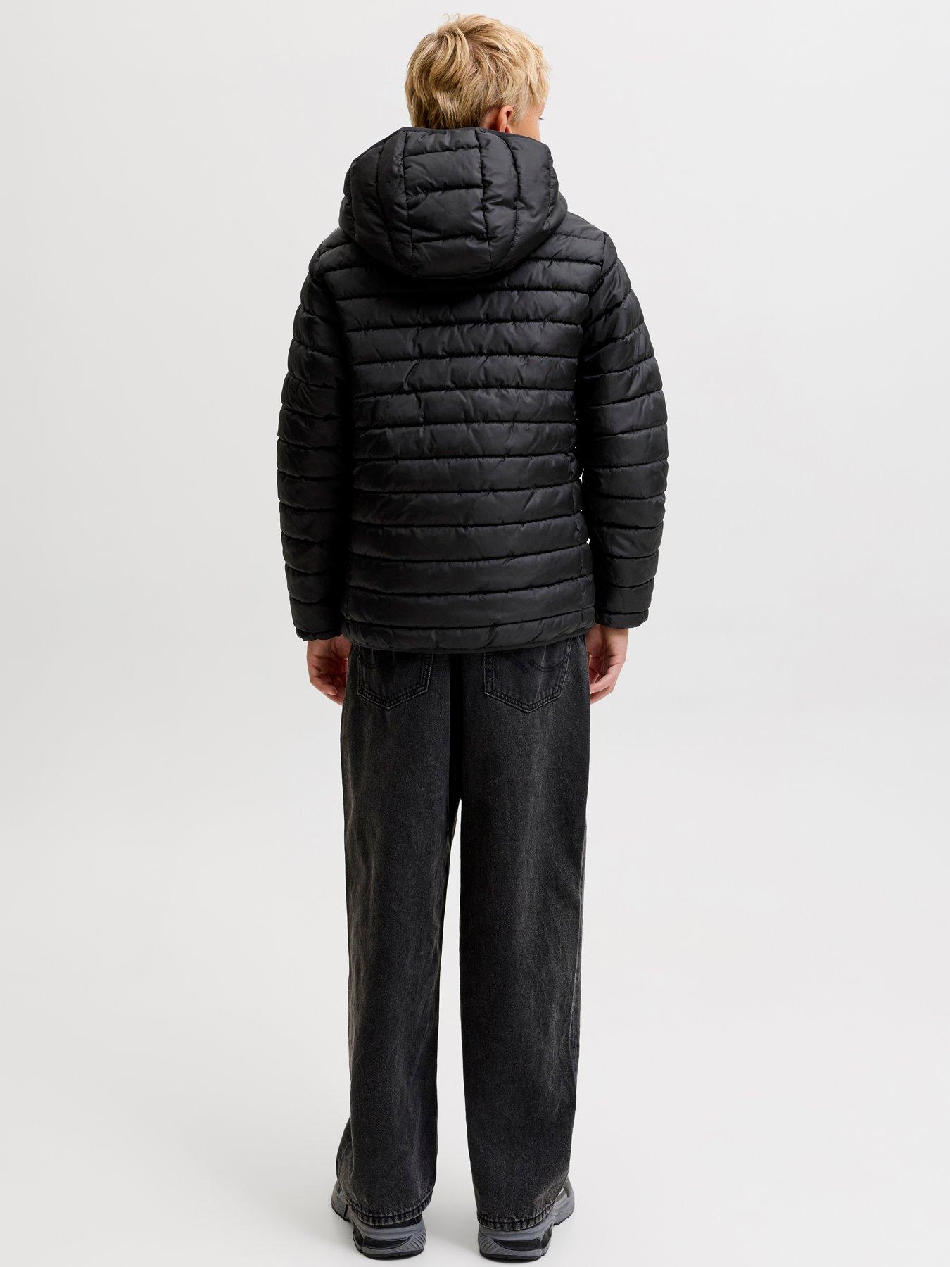 Image 2 of 6 of Jack & Jones Junior Boys Elvis Lightweight Padded Jacket - Black