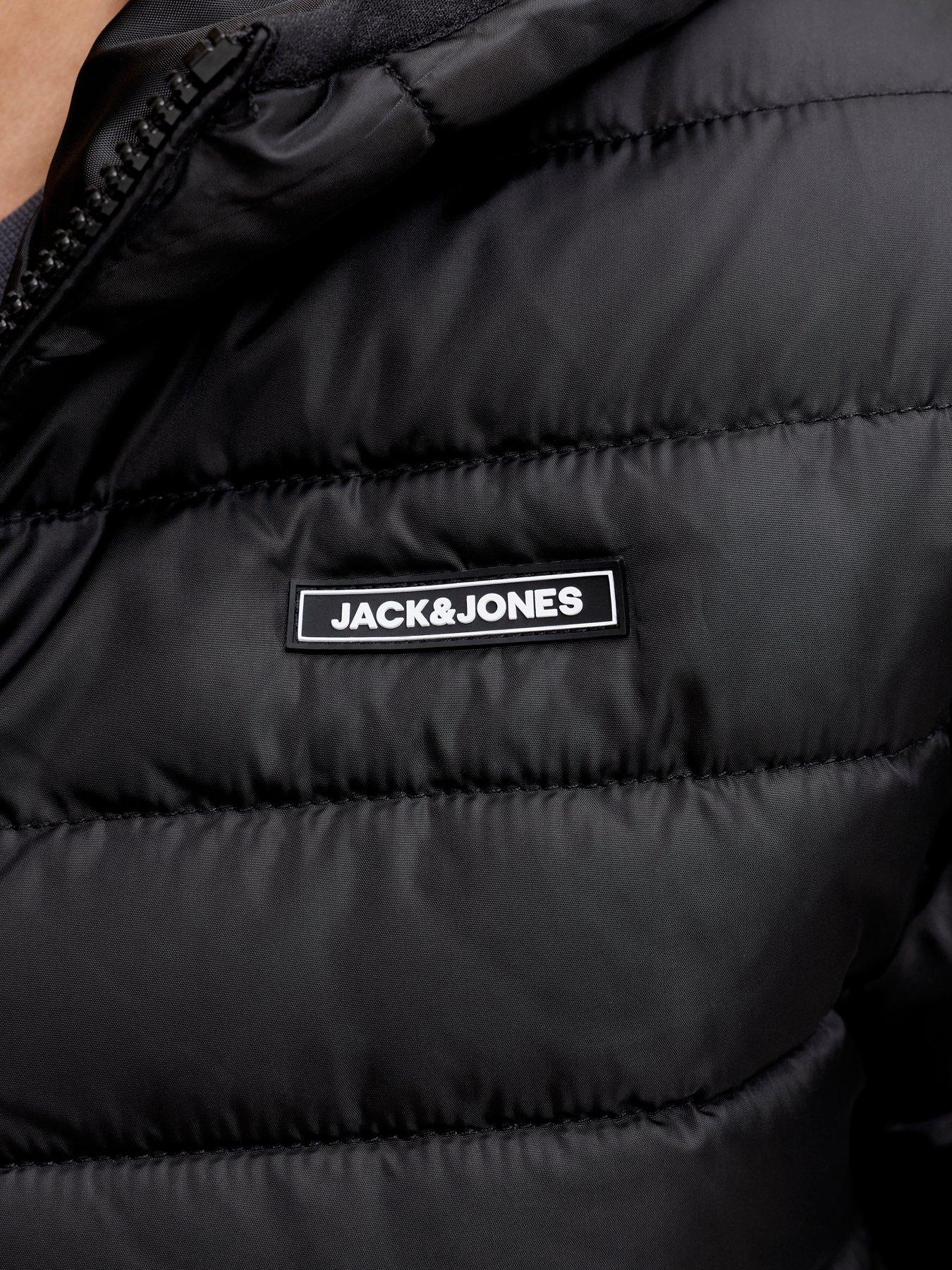 Image 5 of 6 of Jack & Jones Junior Boys Elvis Lightweight Padded Jacket - Black