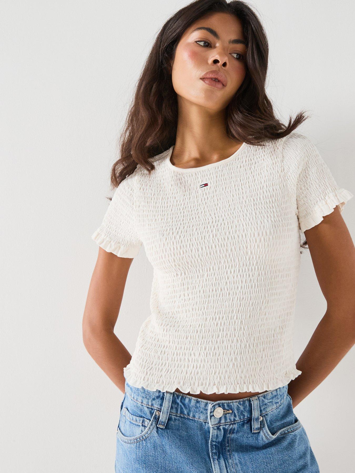 Tommy Jeans Tjw Slim Smock T-Shirt - White