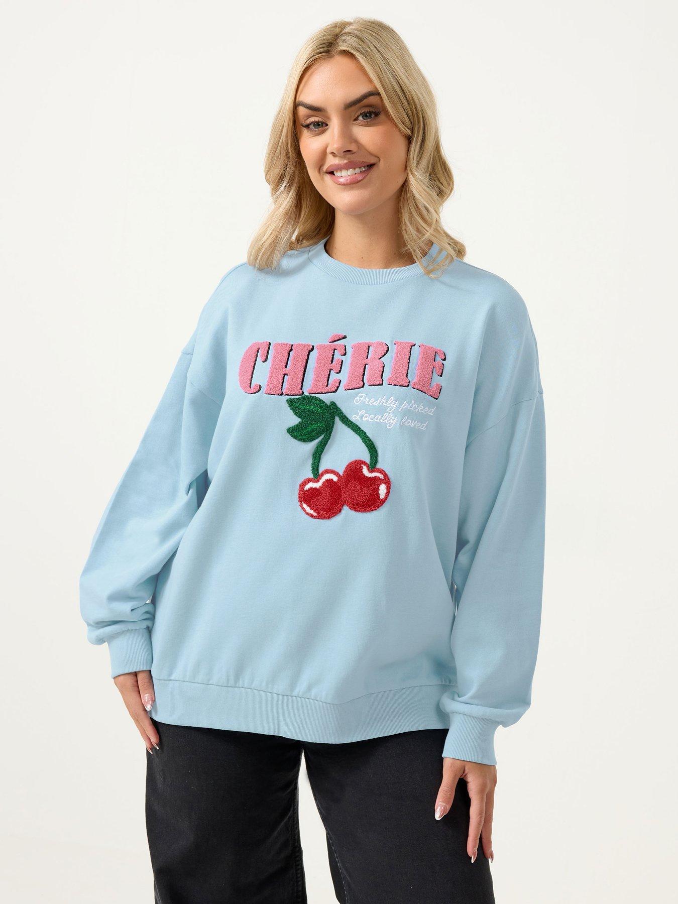 Yours Curve Cherie Sweatshirt - Blue