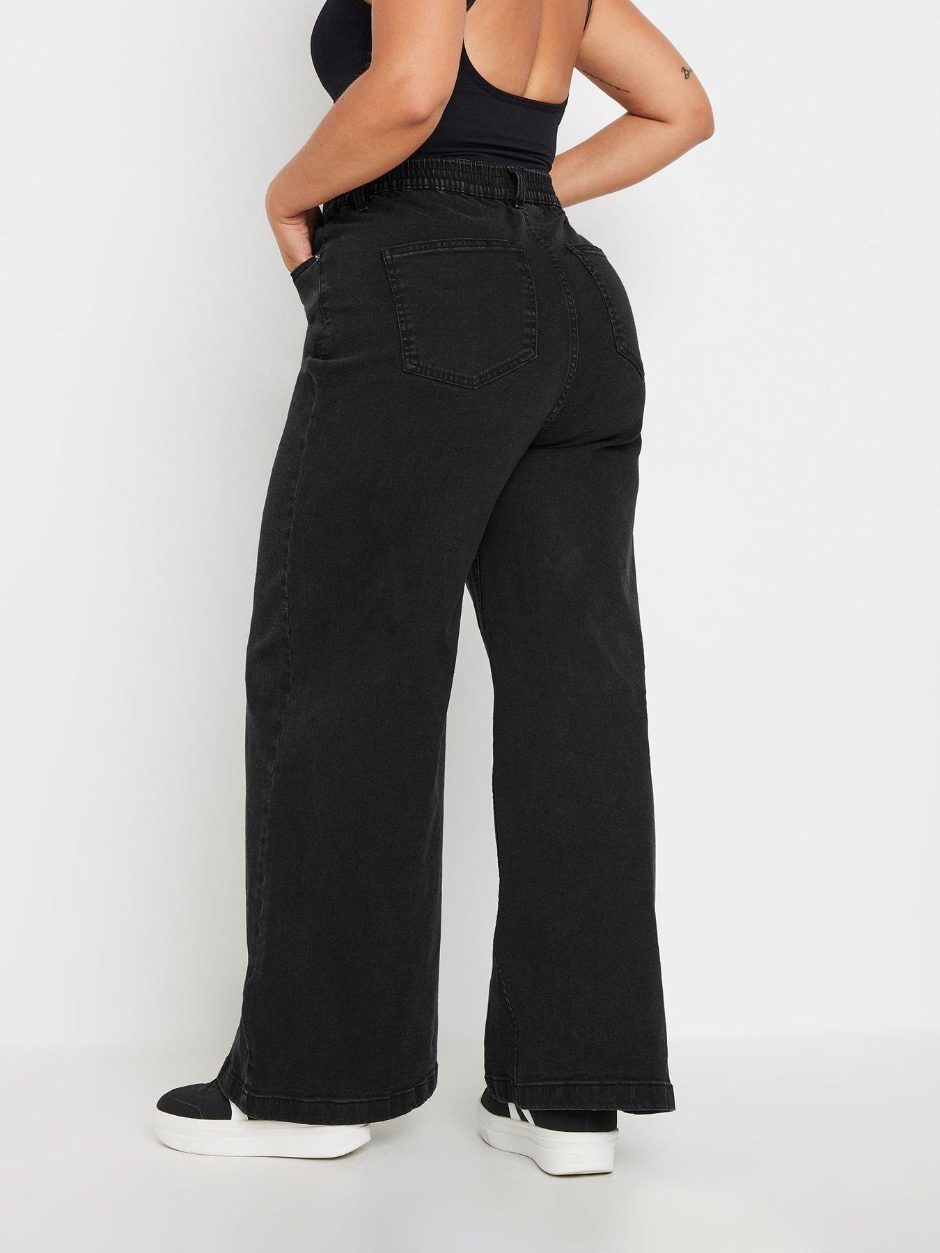 Image 2 of 5 of Yours Curve Wide Leg Puddle Jean - Blue