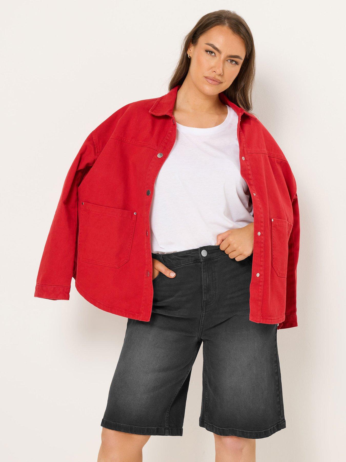 Yours Curve Denim Shorts - Black