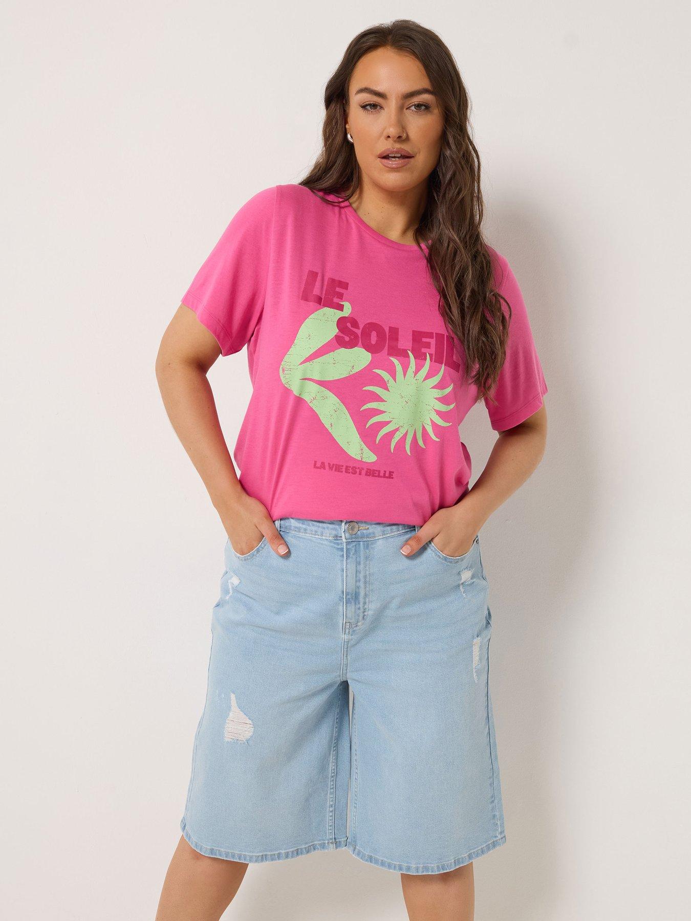 Yours Curve Denim Jort - Blue