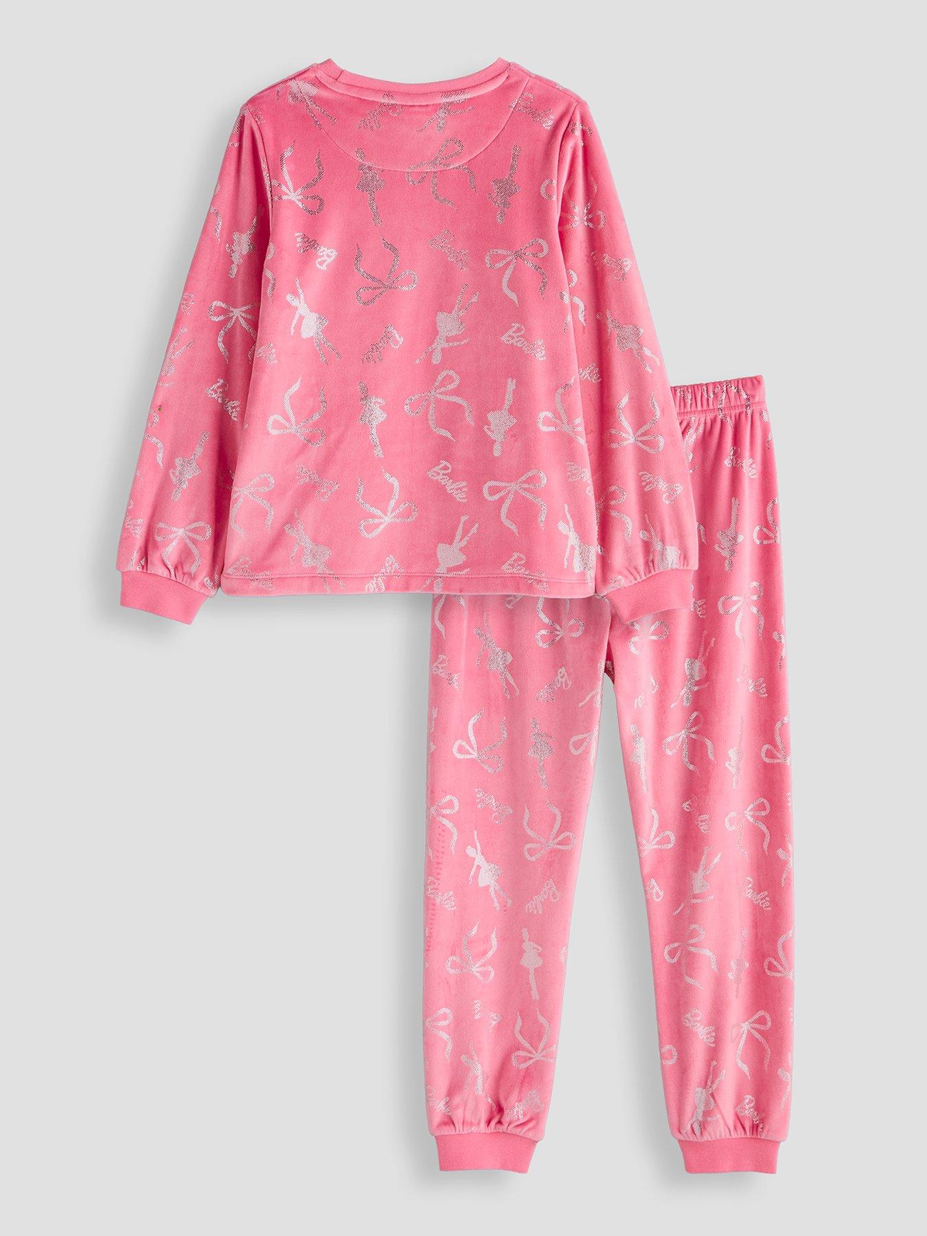 Image 2 of 4 of The Very Collection Girls Barbie Nutcracker Foil Fleece Pyjamas - Pink