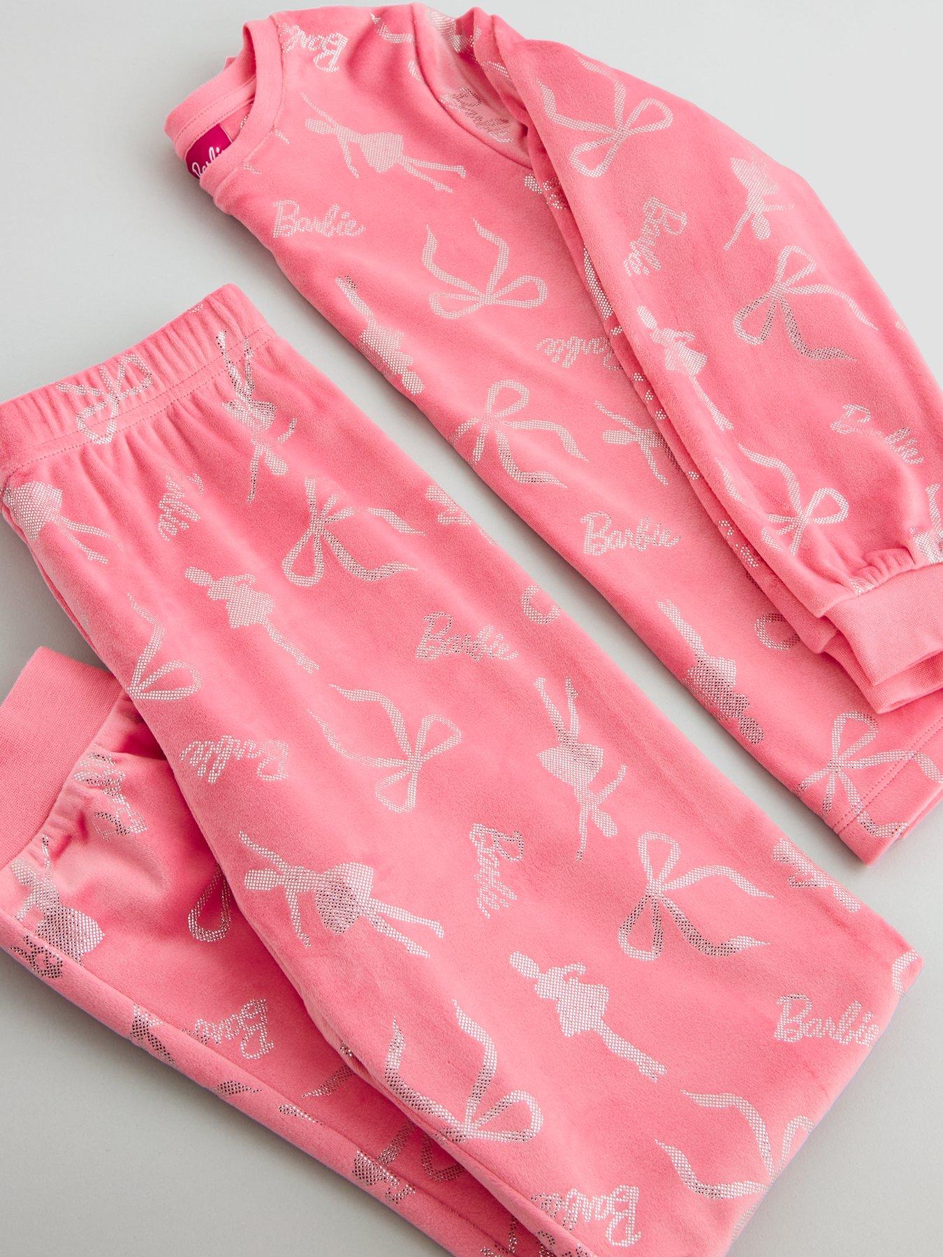 Image 3 of 4 of The Very Collection Girls Barbie Nutcracker Foil Fleece Pyjamas - Pink