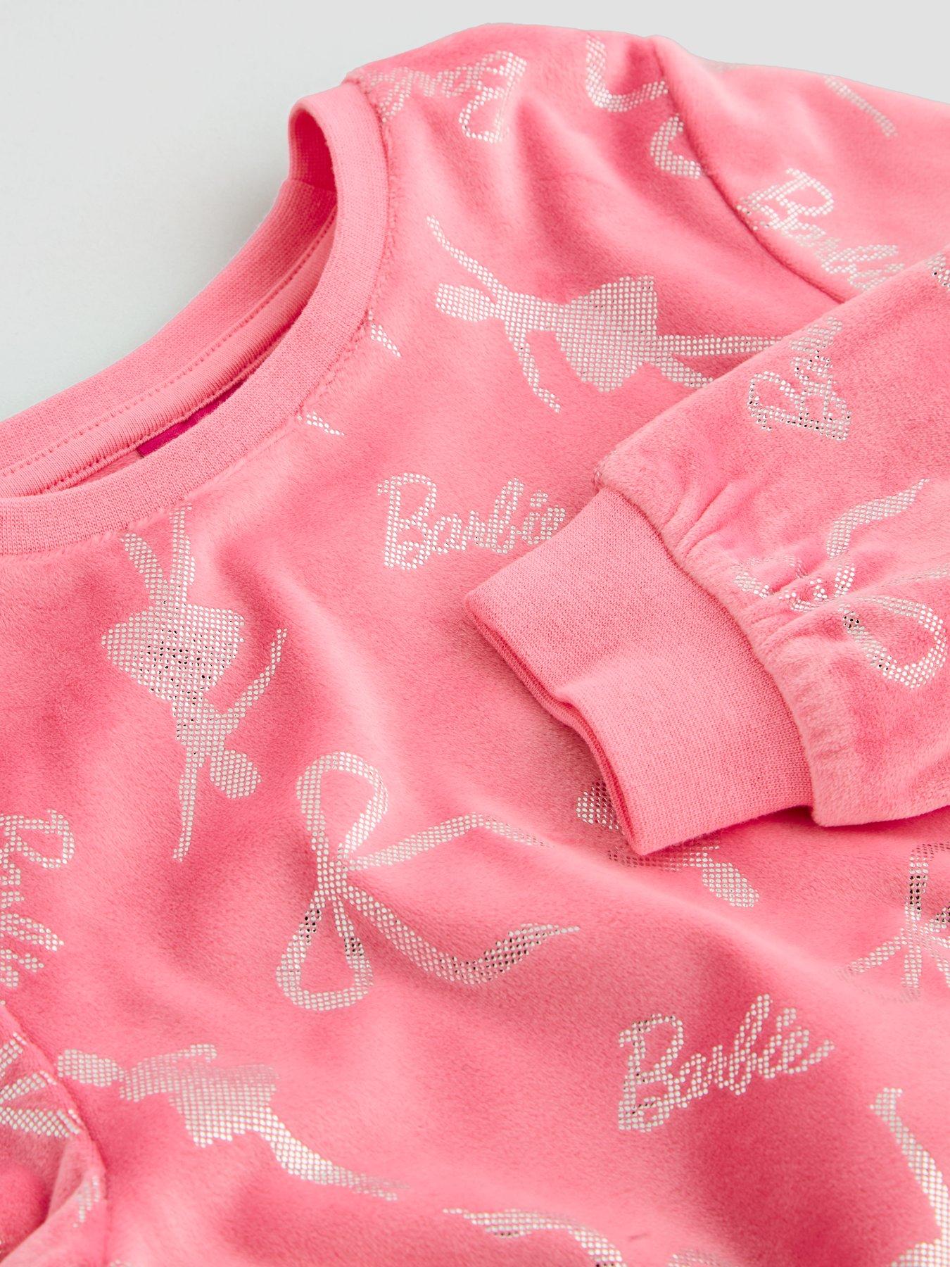 Image 4 of 4 of The Very Collection Girls Barbie Nutcracker Foil Fleece Pyjamas - Pink