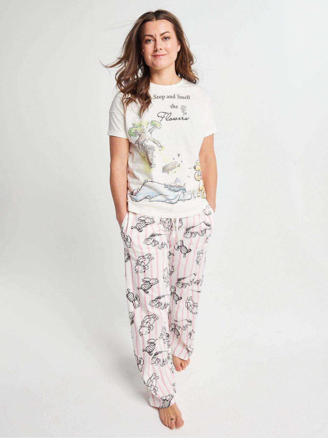 Brand Threads Ladies Winnie The Pooh Long Leg Pyjama Set