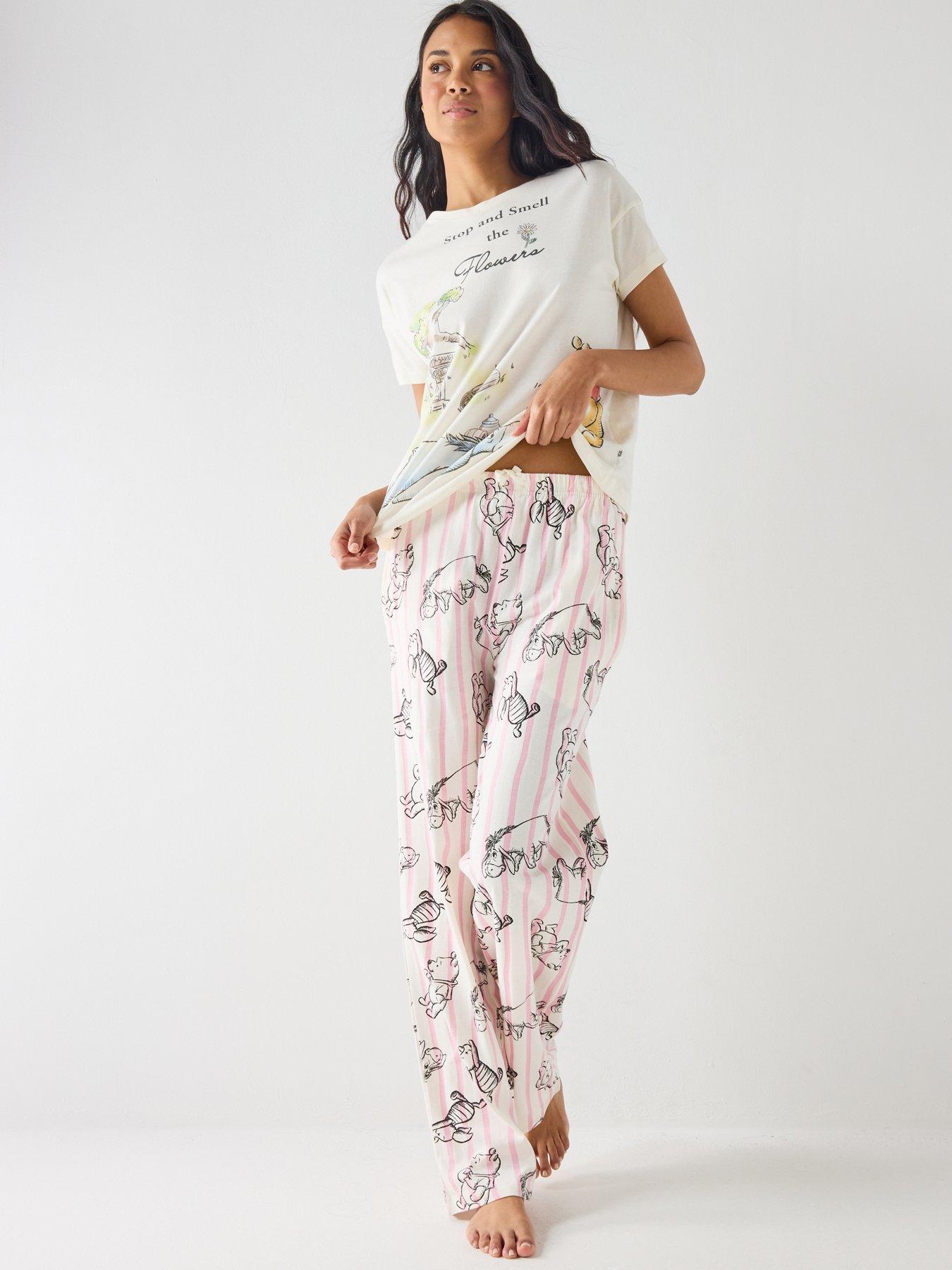 Image 1 of 6 of Brand Threads Ladies Winnie The Pooh Long Leg Pyjama Set