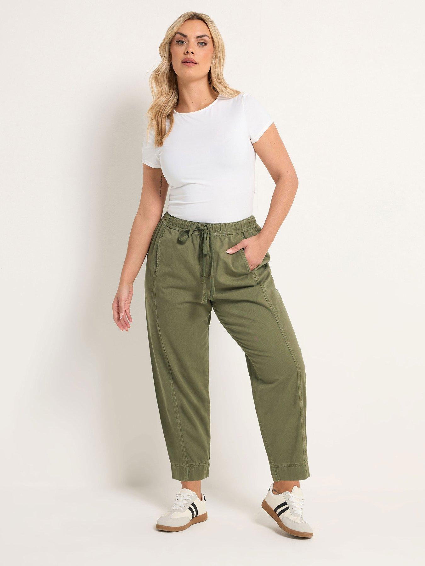 Image 3 of 5 of Yours Curve Twill Tapered Trouser - Green