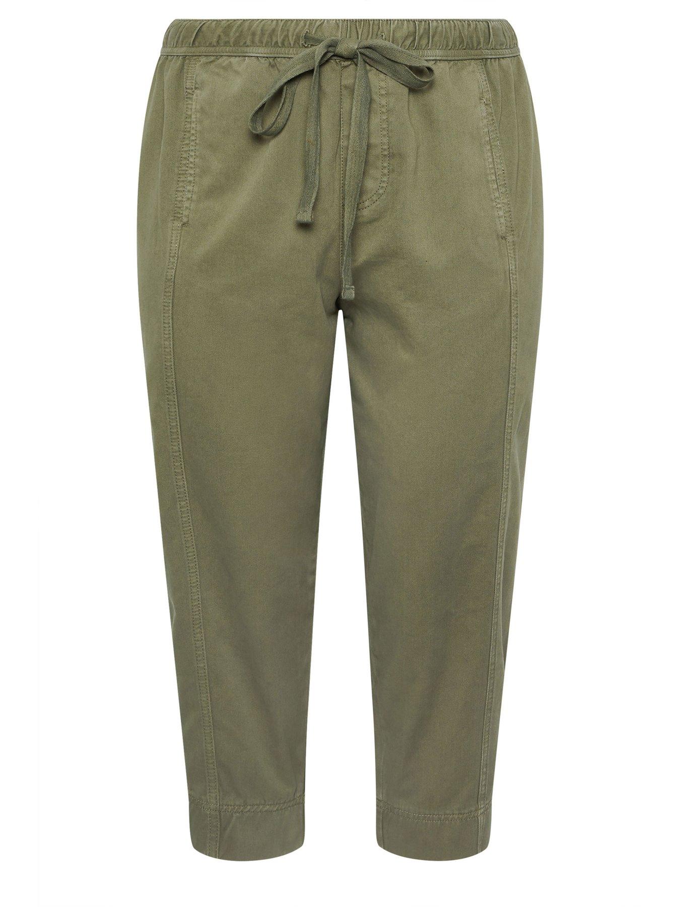 Image 5 of 5 of Yours Curve Twill Tapered Trouser - Green