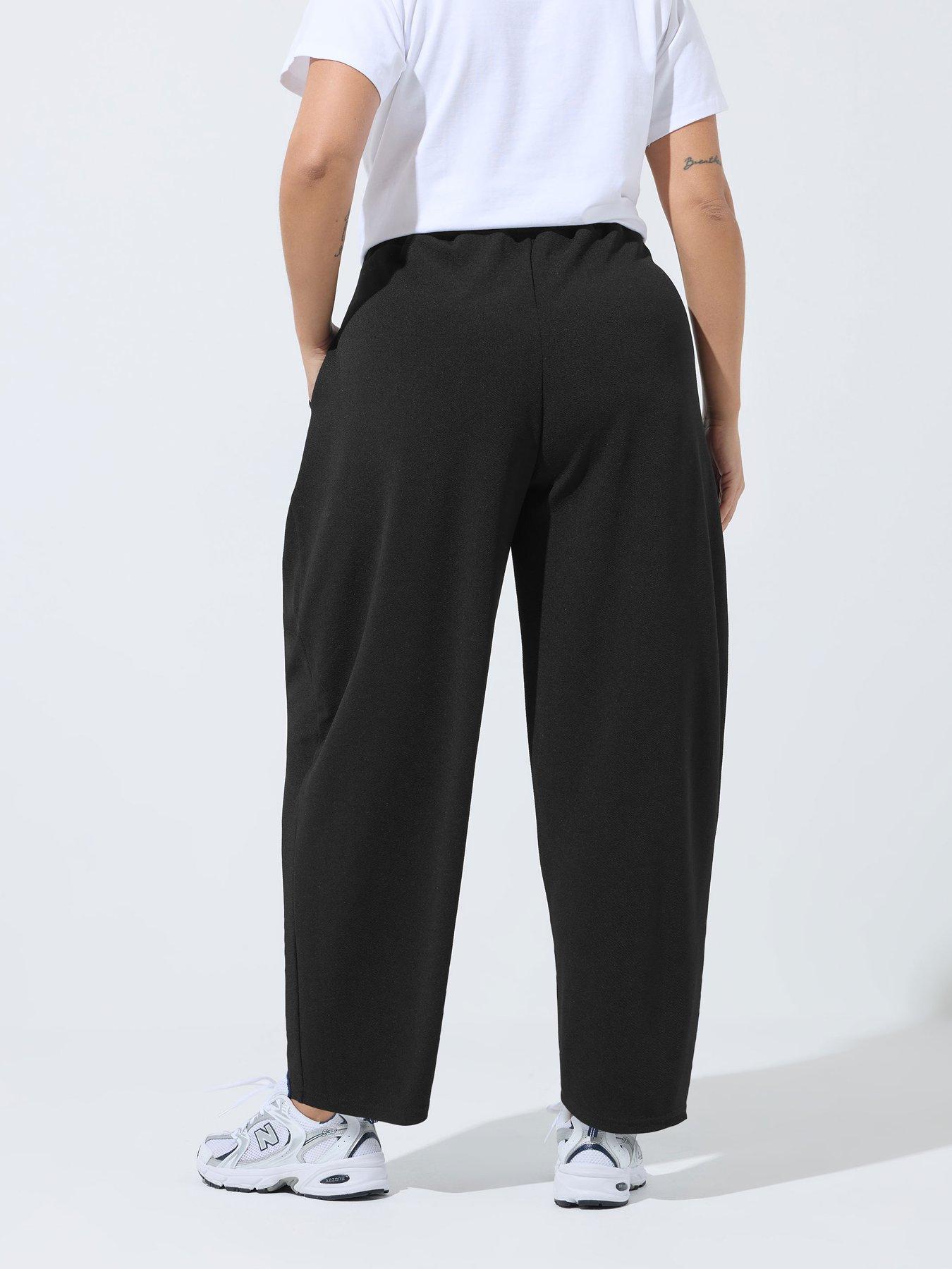 Image 2 of 4 of Yours Curve Barrel Pleated Trouser - Black