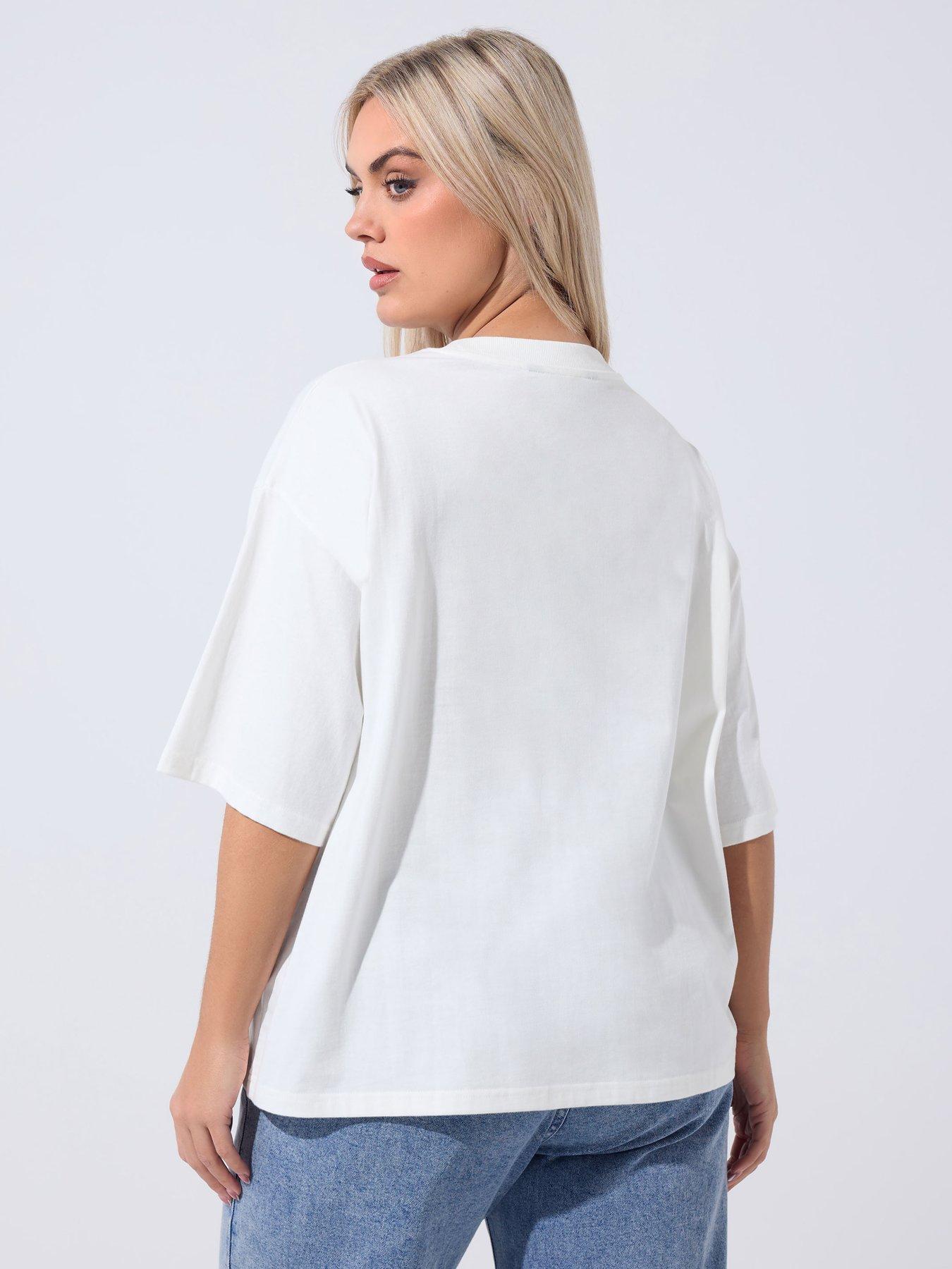 Image 2 of 5 of Yours Curve Not Here To Please T-Shirt - White