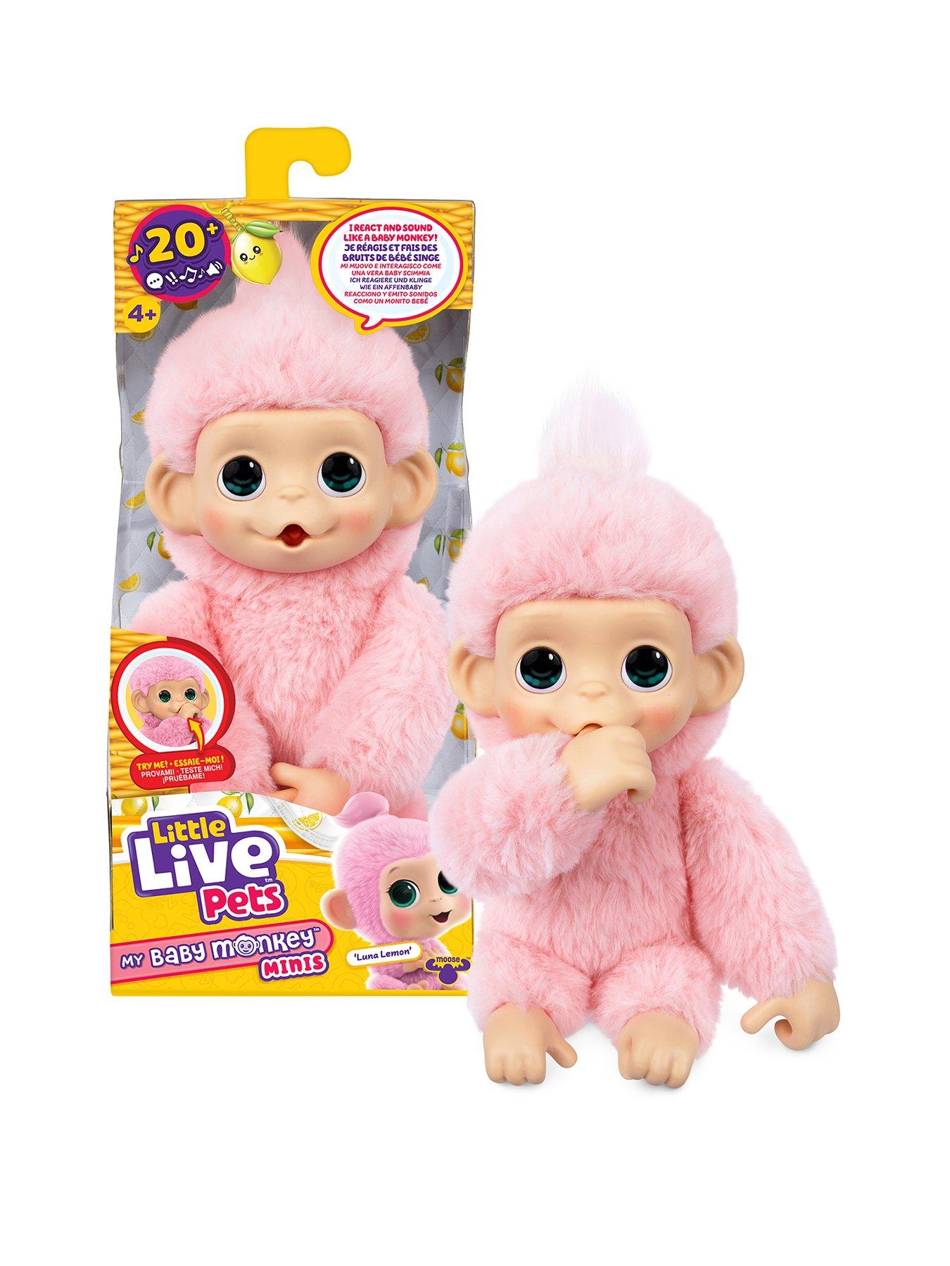 Image 1 of 8 of Little Live Pets My Baby Monkey Minis - Luna Lemon