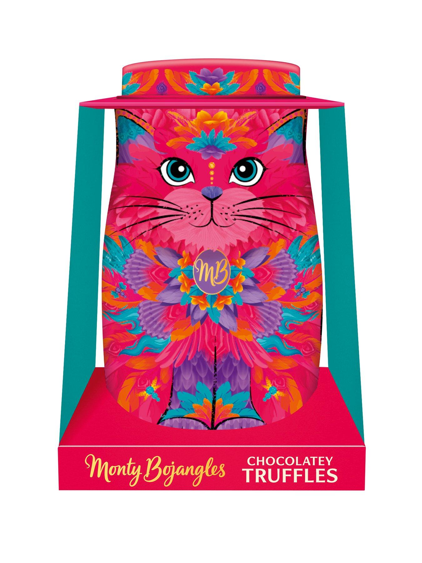 Monty Bojangles Sunset samba cat tin of choccy scoffy truffles -
