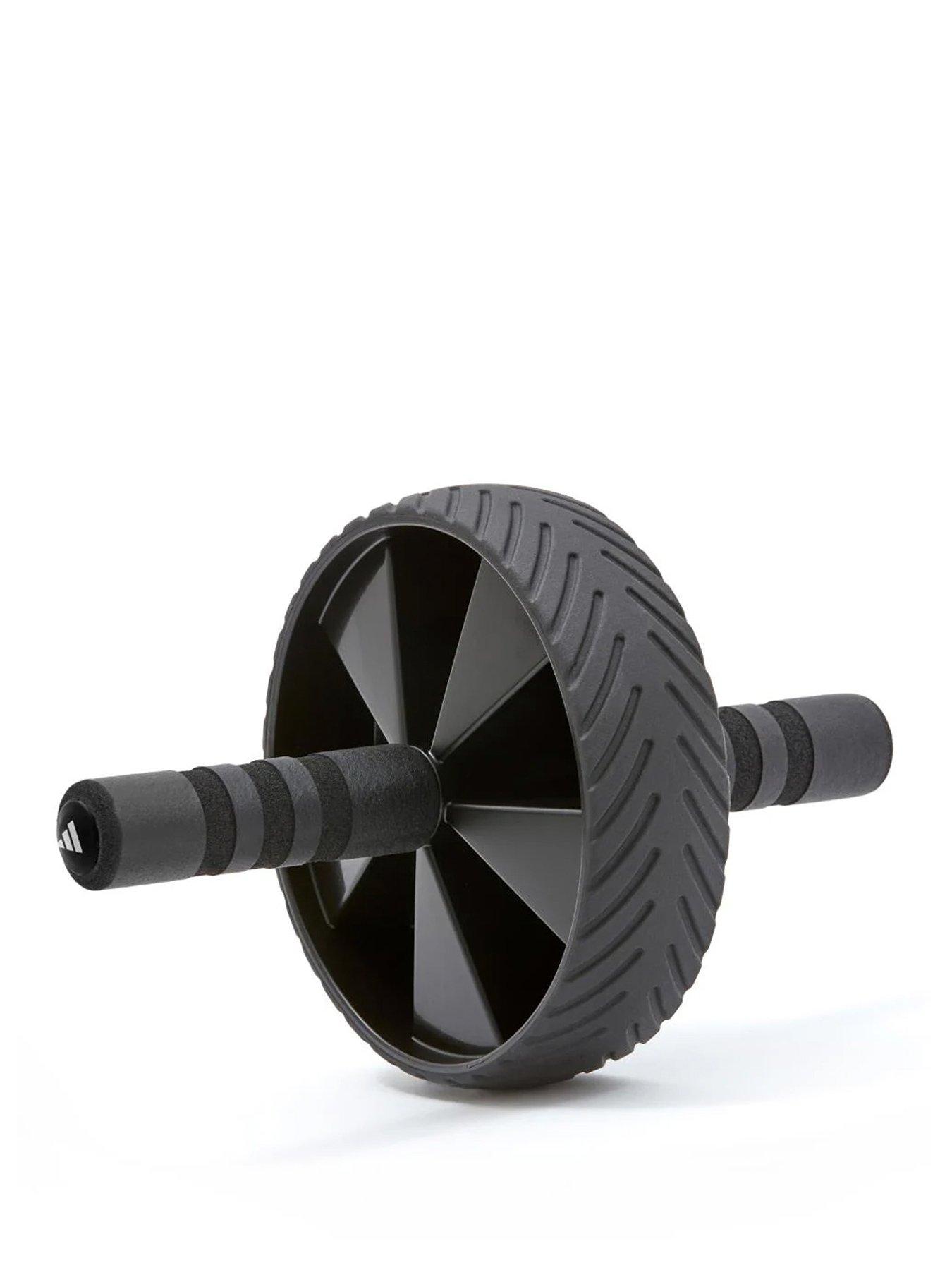adidas Ab Wheel abdominal trainer - 17.5 cm TPR tyre, NBR foam handles in Black | Size: 175cm - Image 7