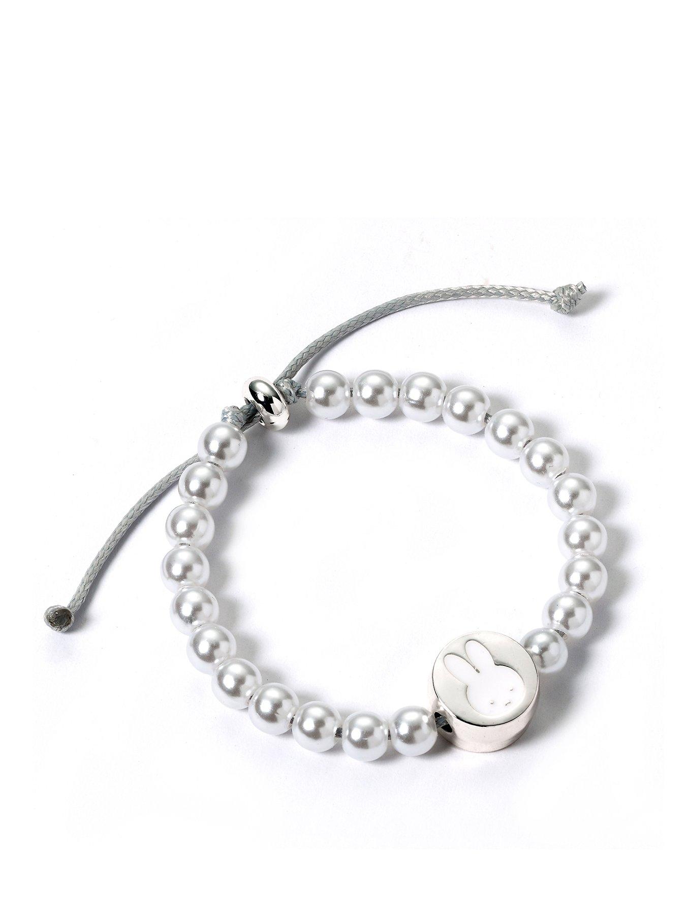 miffy White Beaded Bracelet with Charm