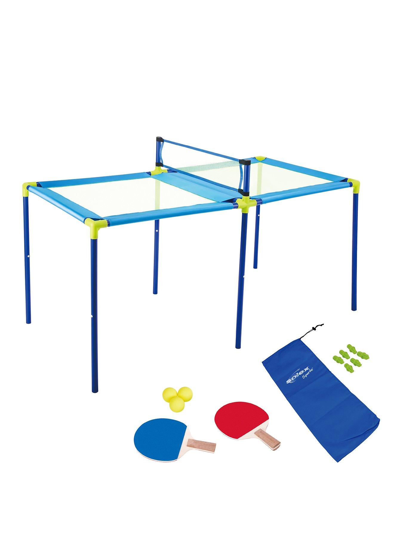 Solex Portable/Foldable Elastic Table Tennis Set with rackets/balls