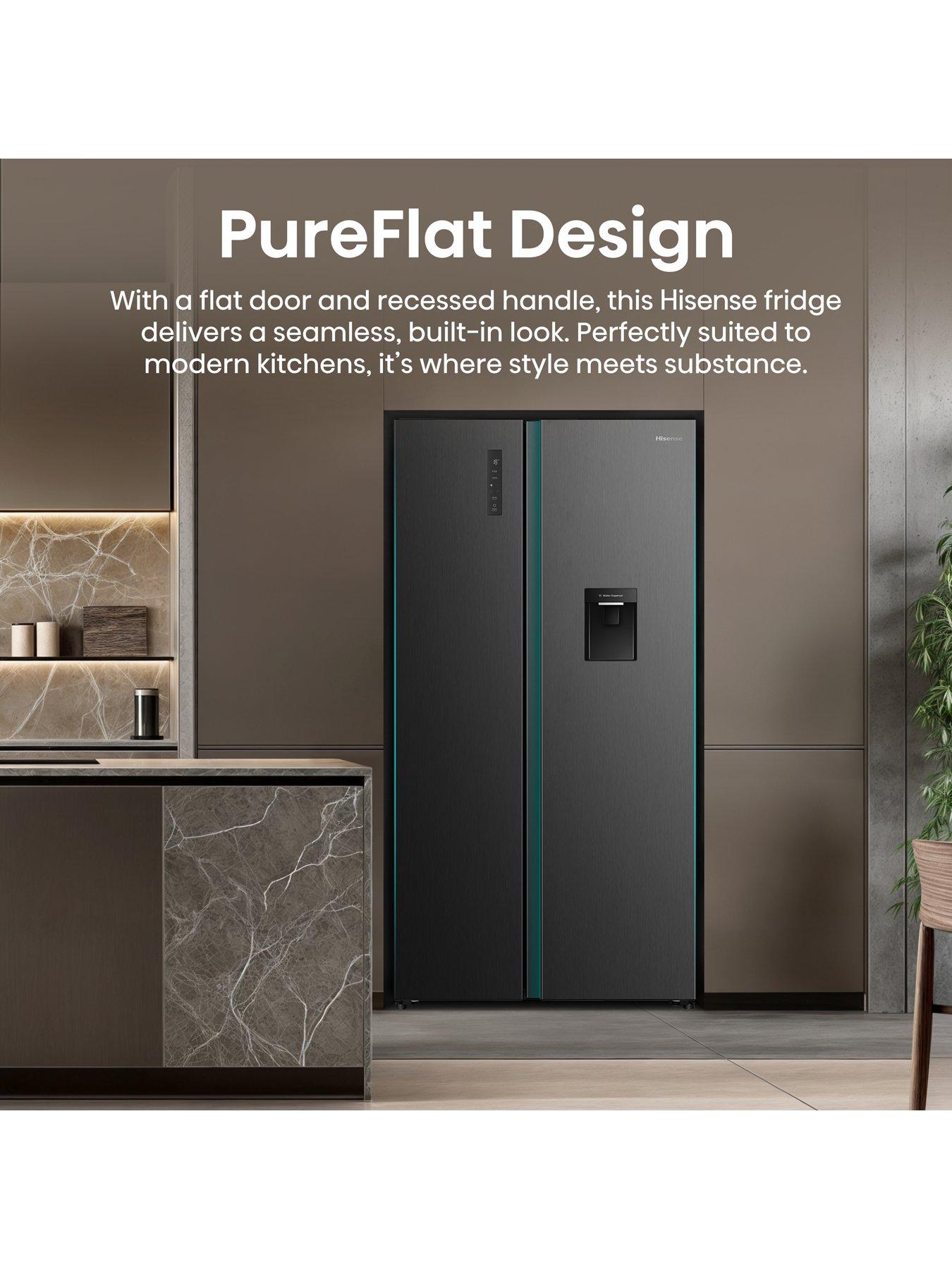 Image 4 of 7 of Hisense RS3P558NMFD PureFlat American Side-By-Side Fridge Freezer - D Rated - Black Stainless