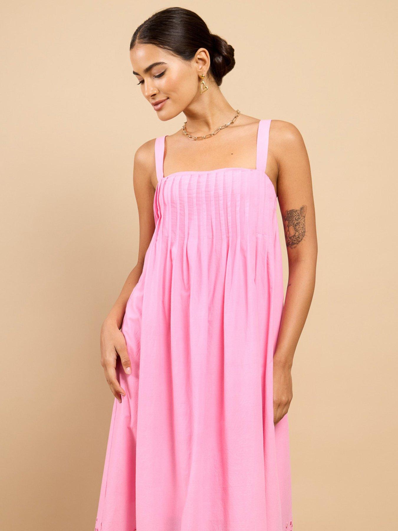 little mistress pink lace dress Pink Lace Satin Midi Dress