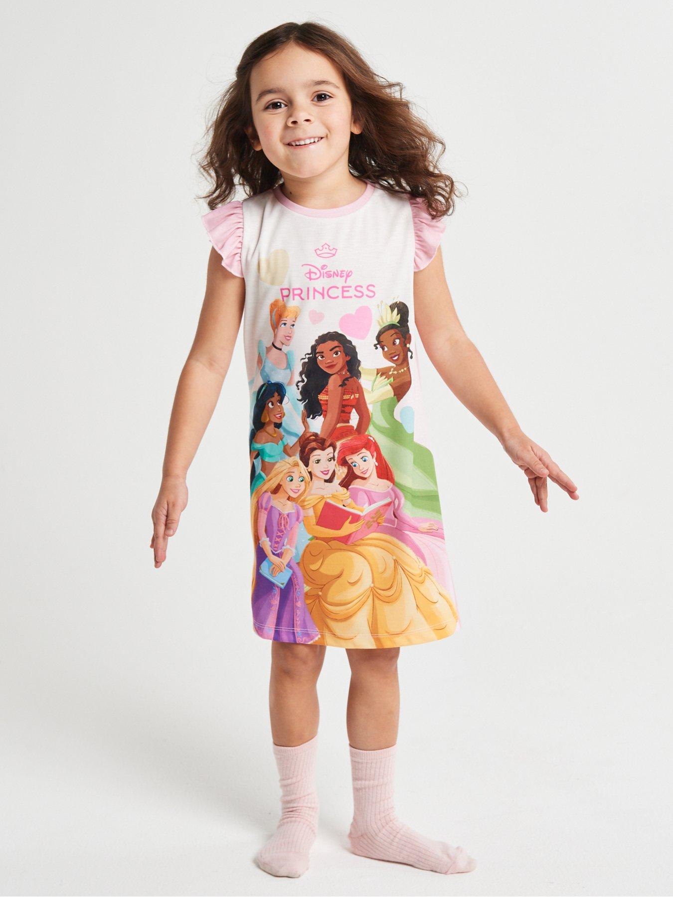 Image 2 of 7 of Brand Threads Disney Princess Girls Nightie 2 pack