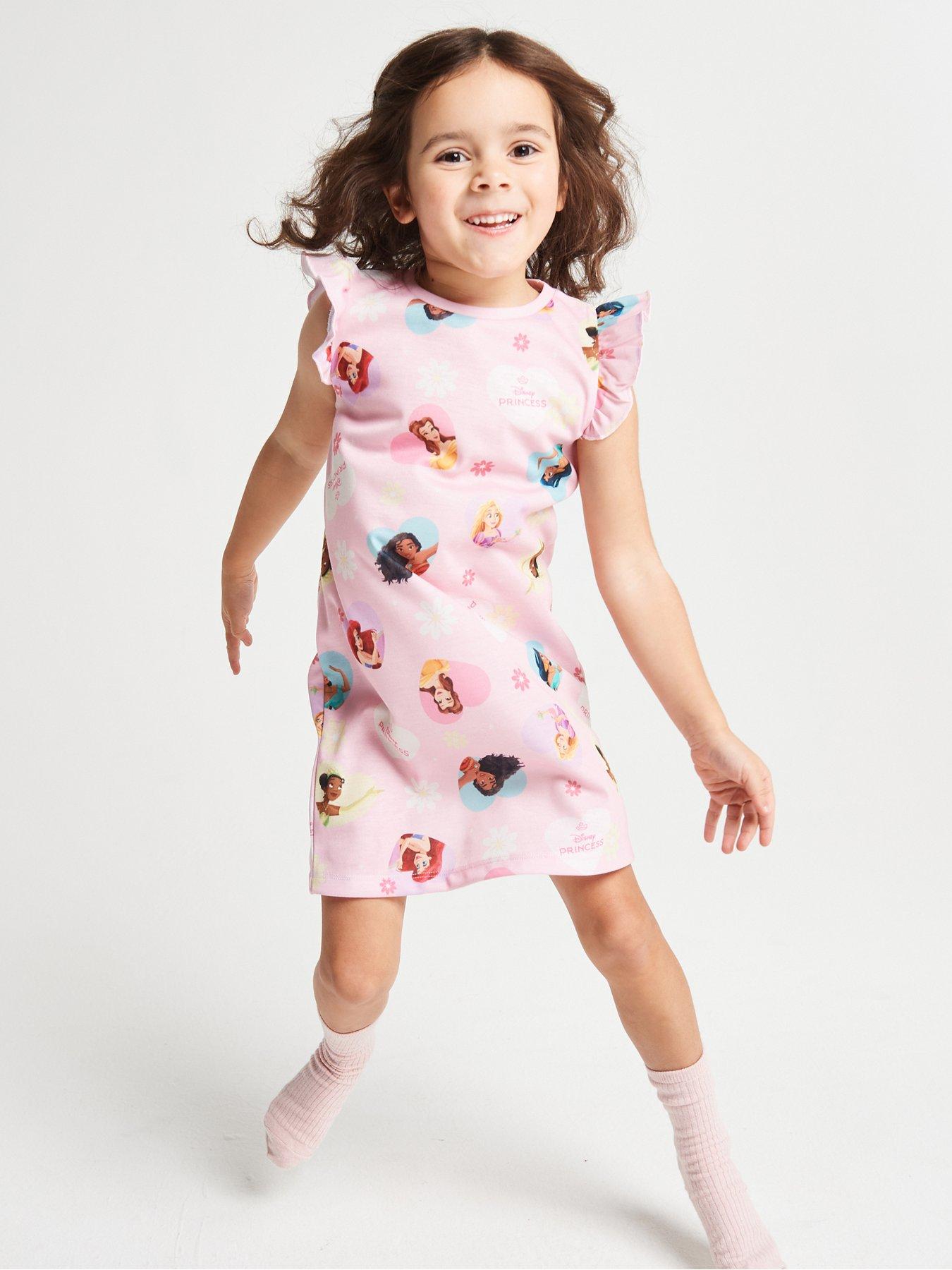 Image 3 of 7 of Brand Threads Disney Princess Girls Nightie 2 pack