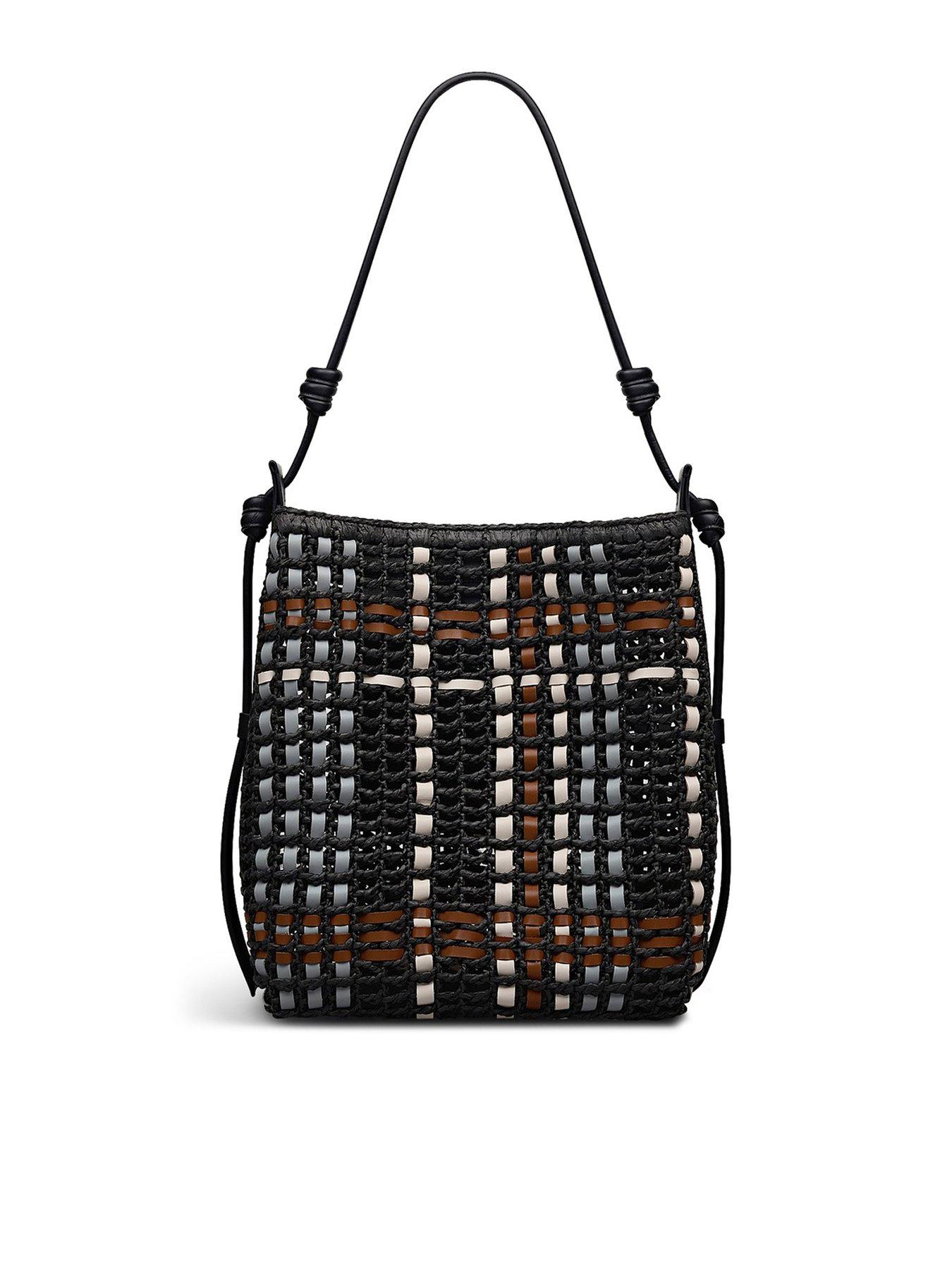 Radley The Camden - Raffia Check Medium Open Top Shoulder