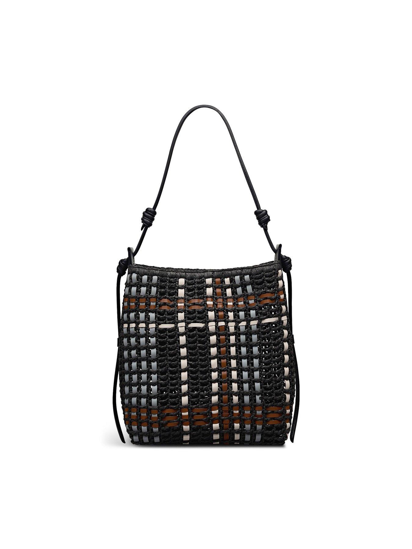 Image 3 of 5 of Radley The Camden - Raffia Check Medium Open Top Shoulder