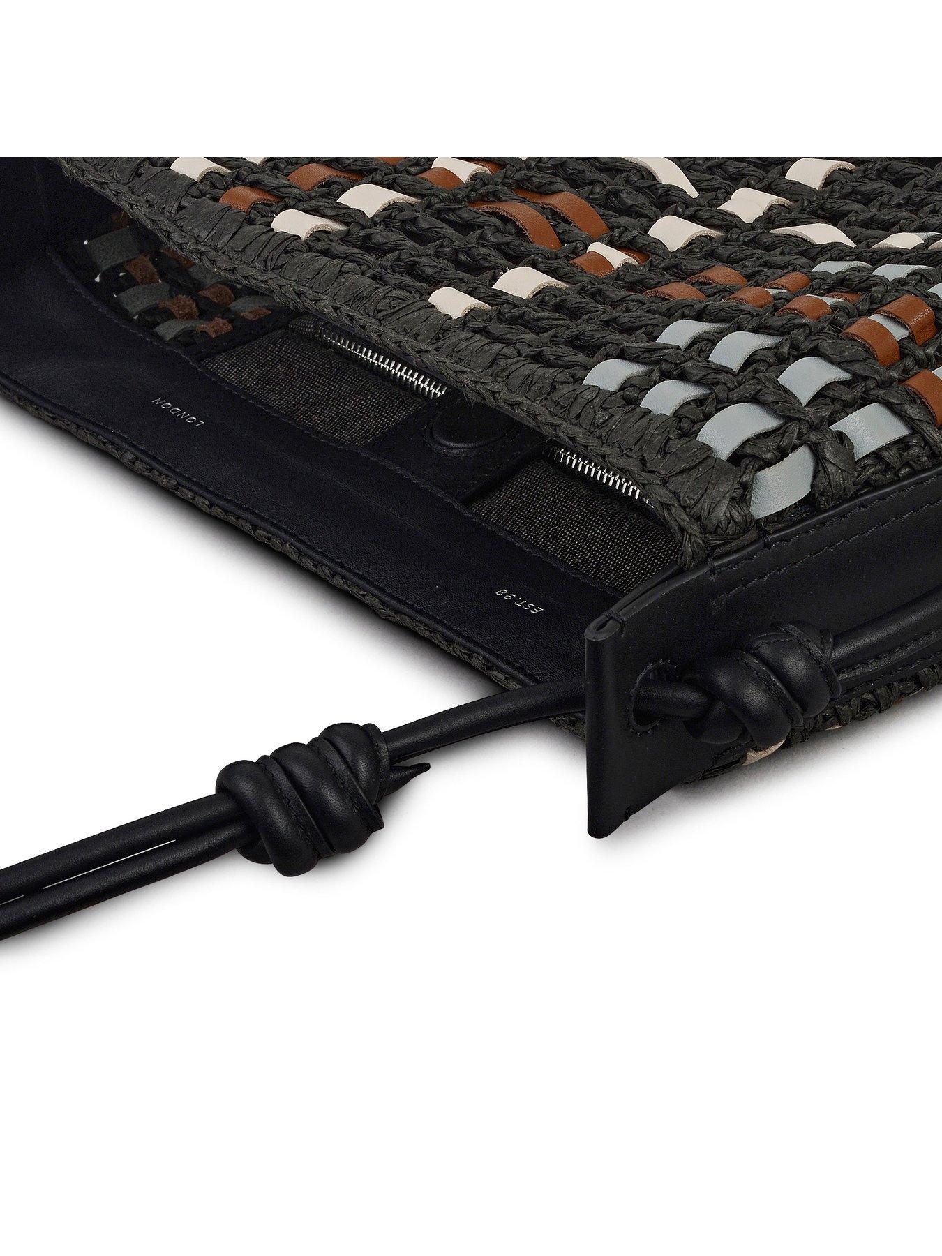 Image 5 of 5 of Radley The Camden - Raffia Check Medium Open Top Shoulder