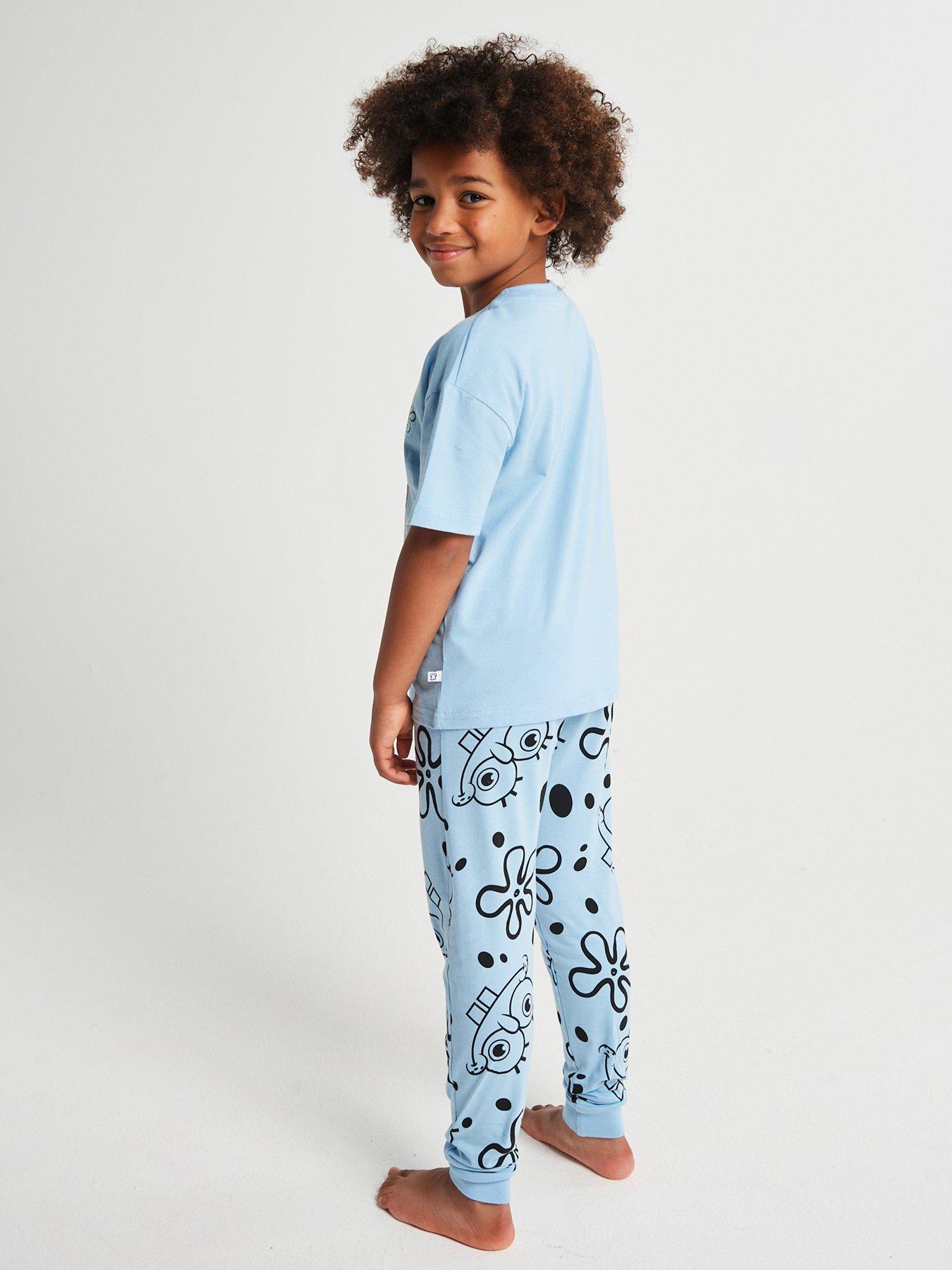 Image 2 of 6 of Brand Threads Sponge Bob Unisex Trans Pyjama Set - Long Leg